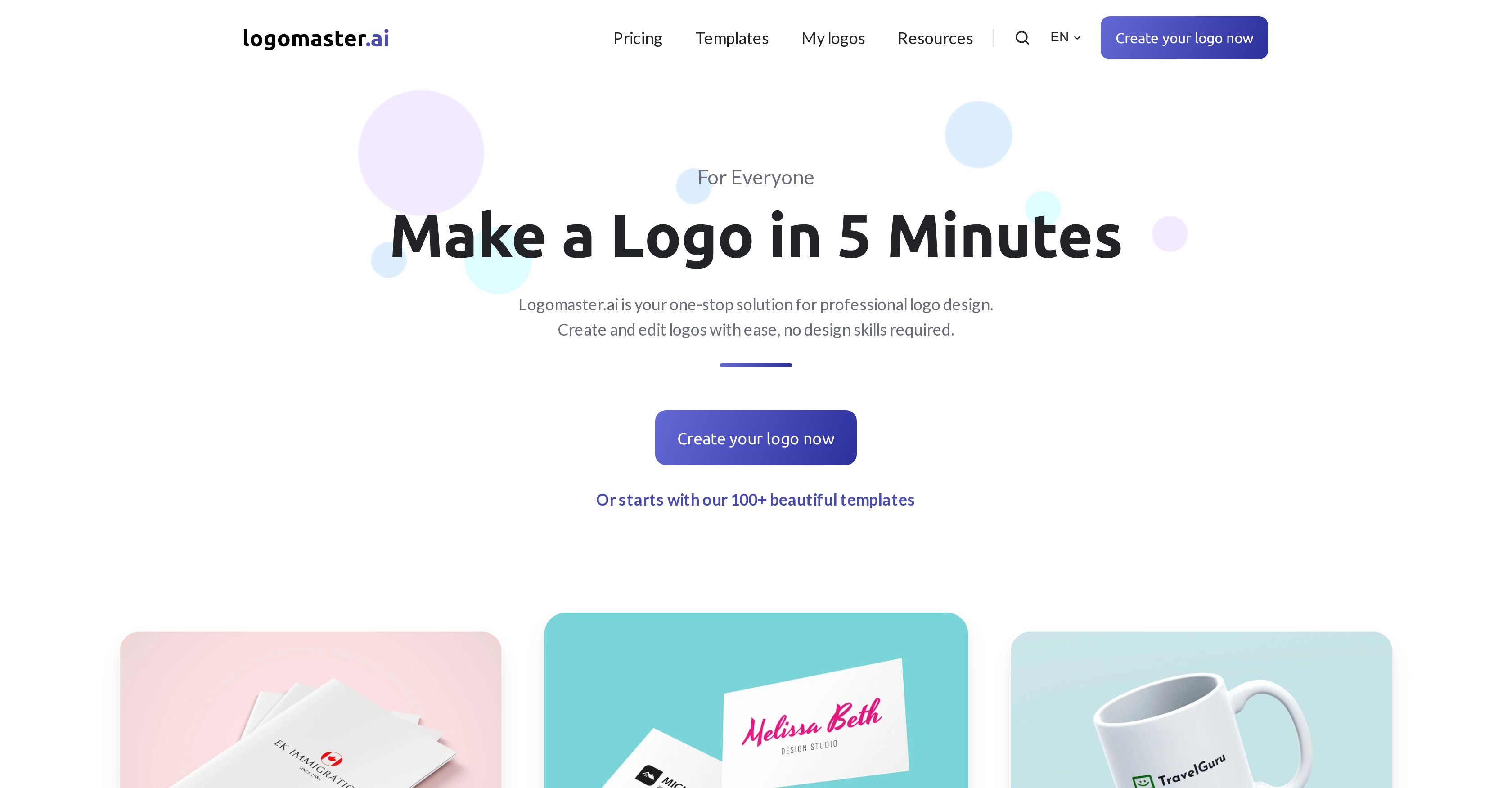Logomaster - Screenshot showing the interface and features of this AI tool