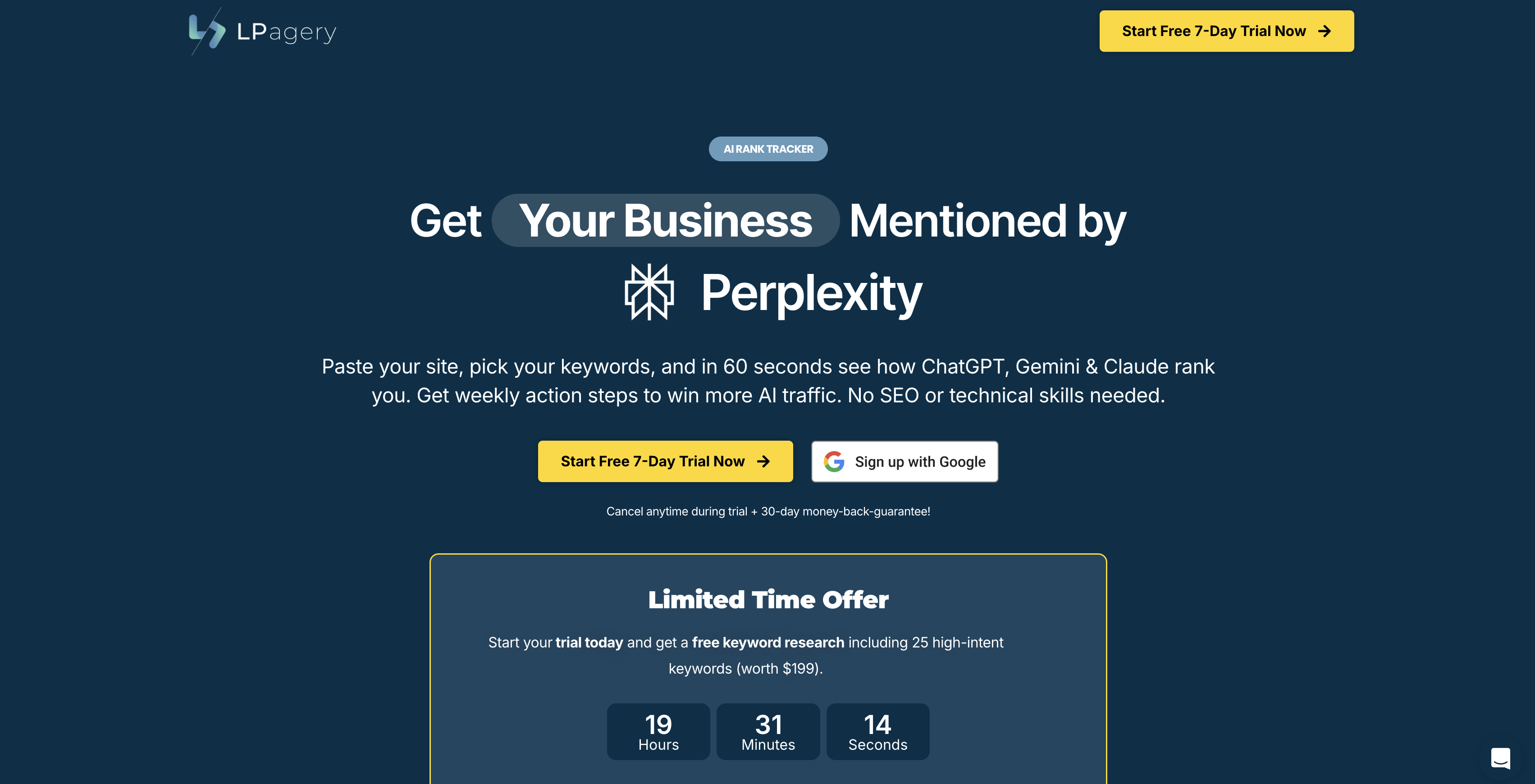 LPagery AI Rank Tracker - Screenshot showing the interface and features of this AI tool