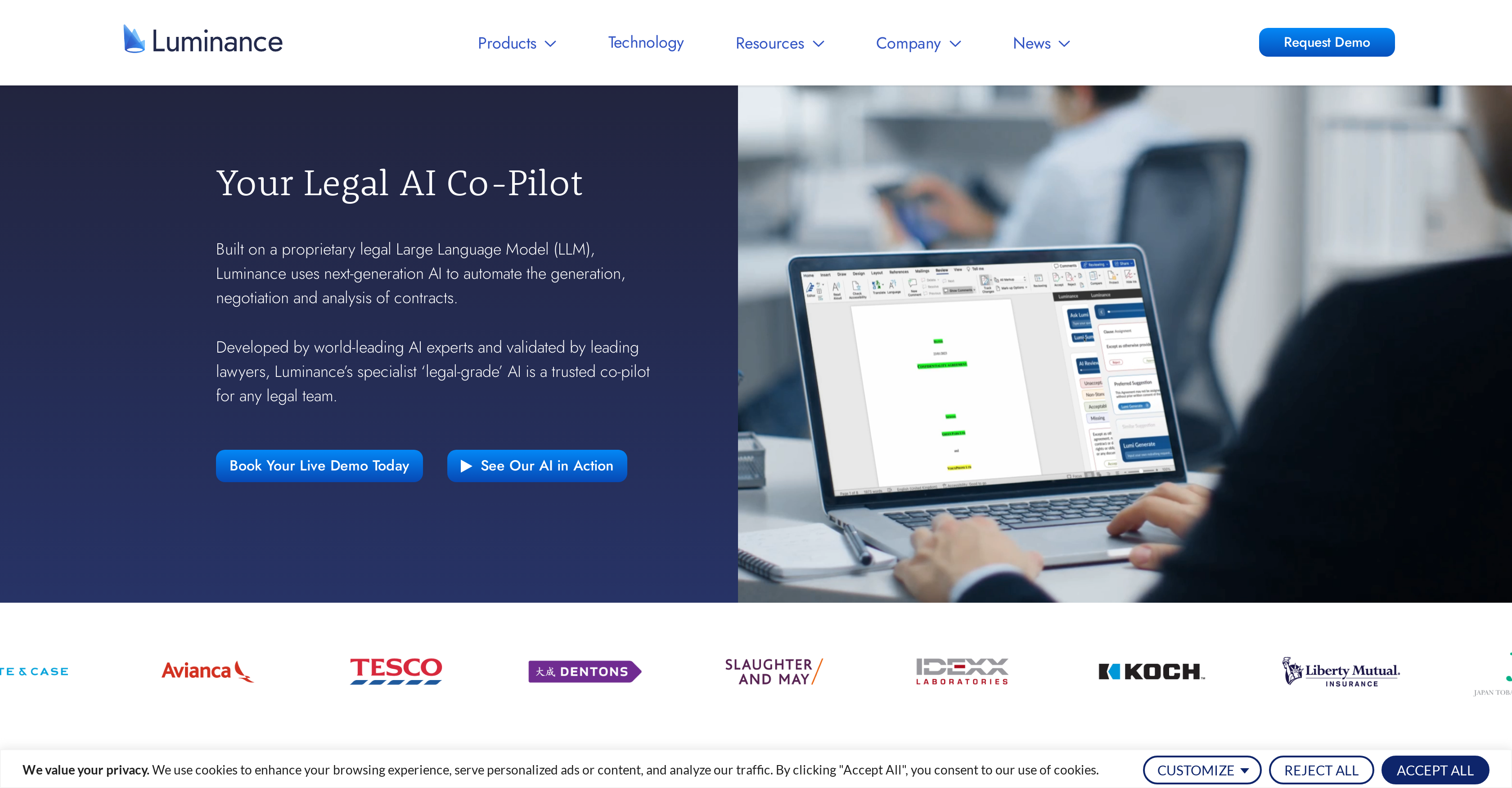 Luminance - Screenshot showing the interface and features of this AI tool