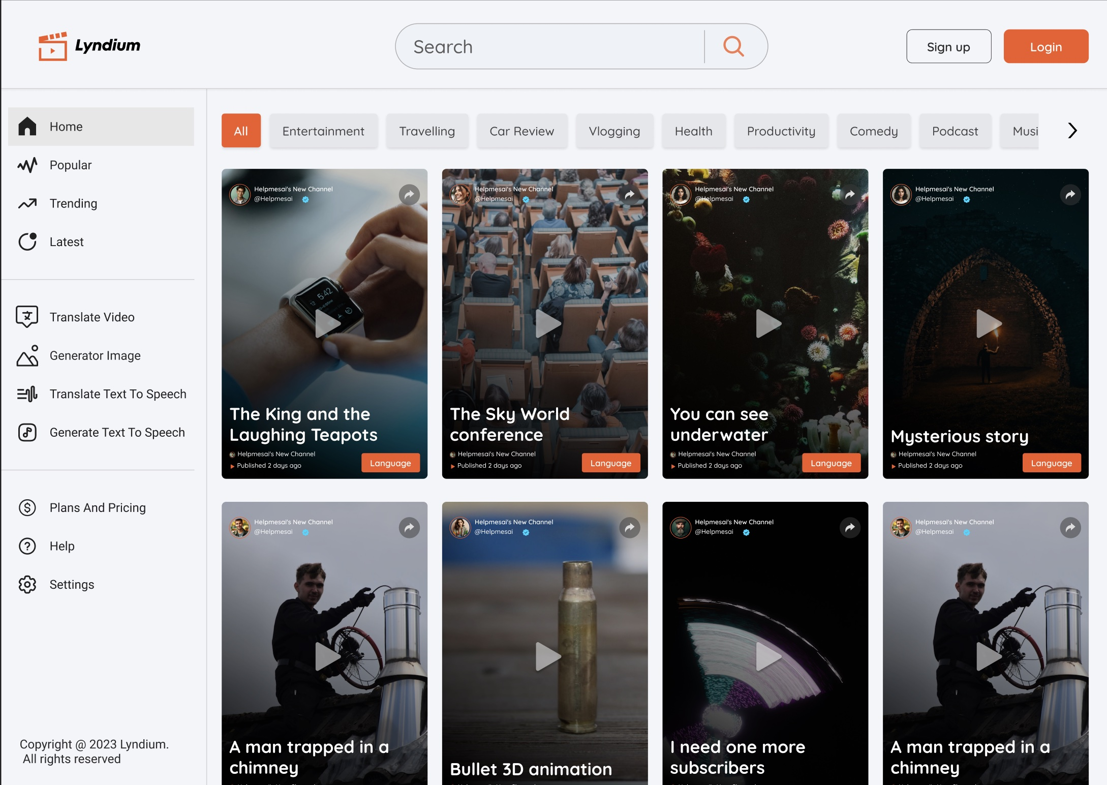 Lyndium - Screenshot showing the interface and features of this AI tool