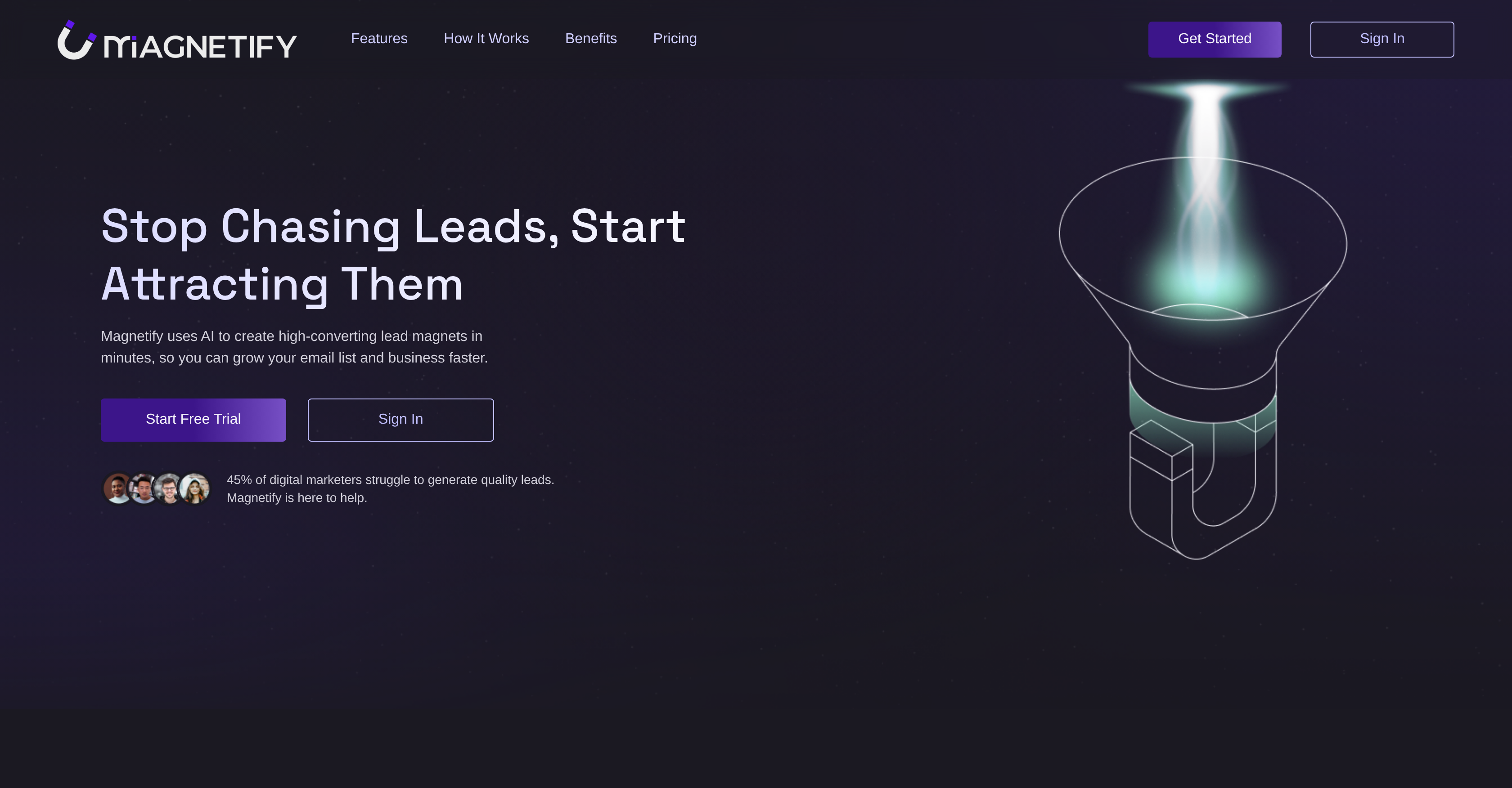 Magnetify - Screenshot showing the interface and features of this AI tool