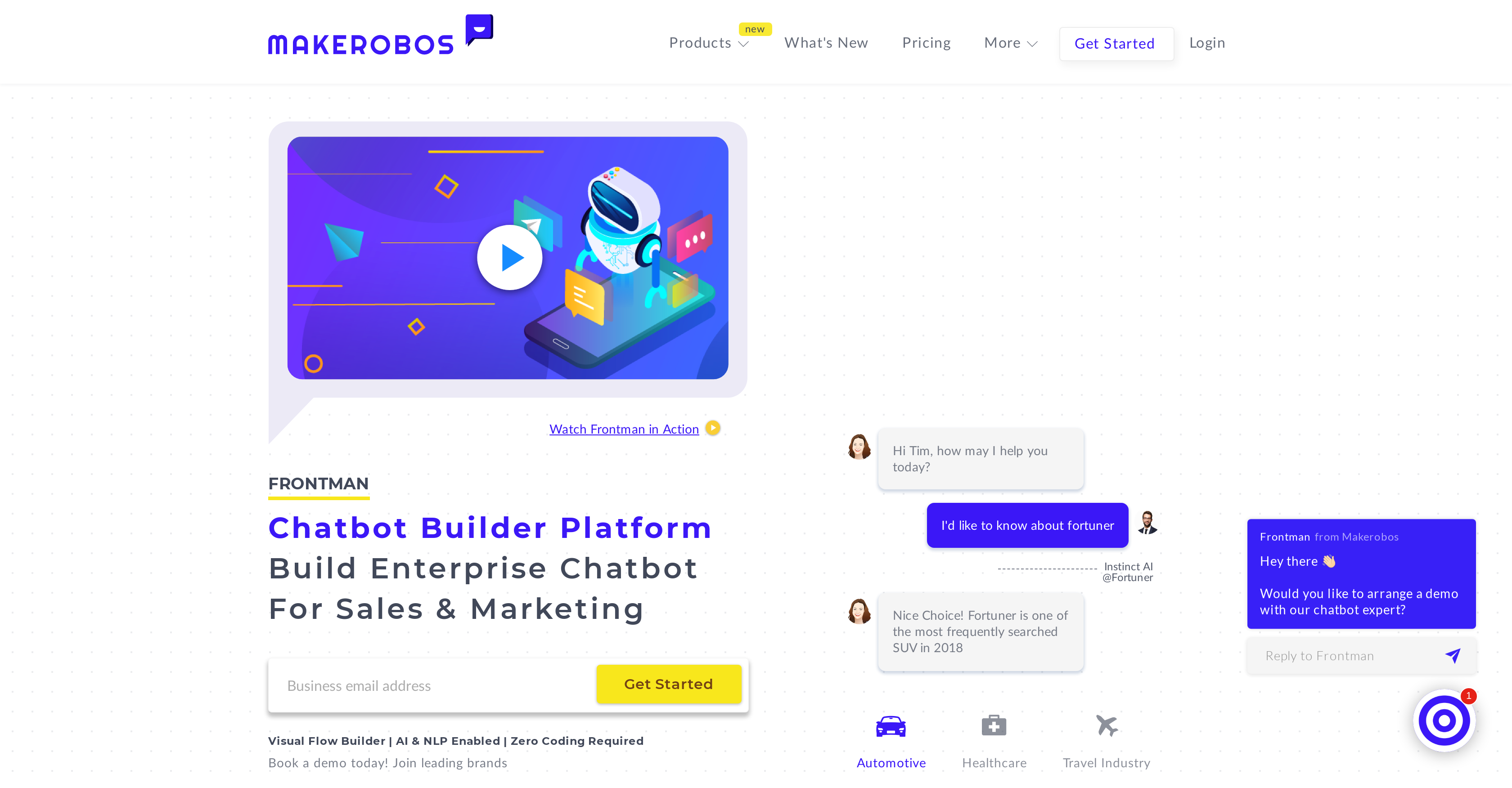 Makerobos - Screenshot showing the interface and features of this AI tool