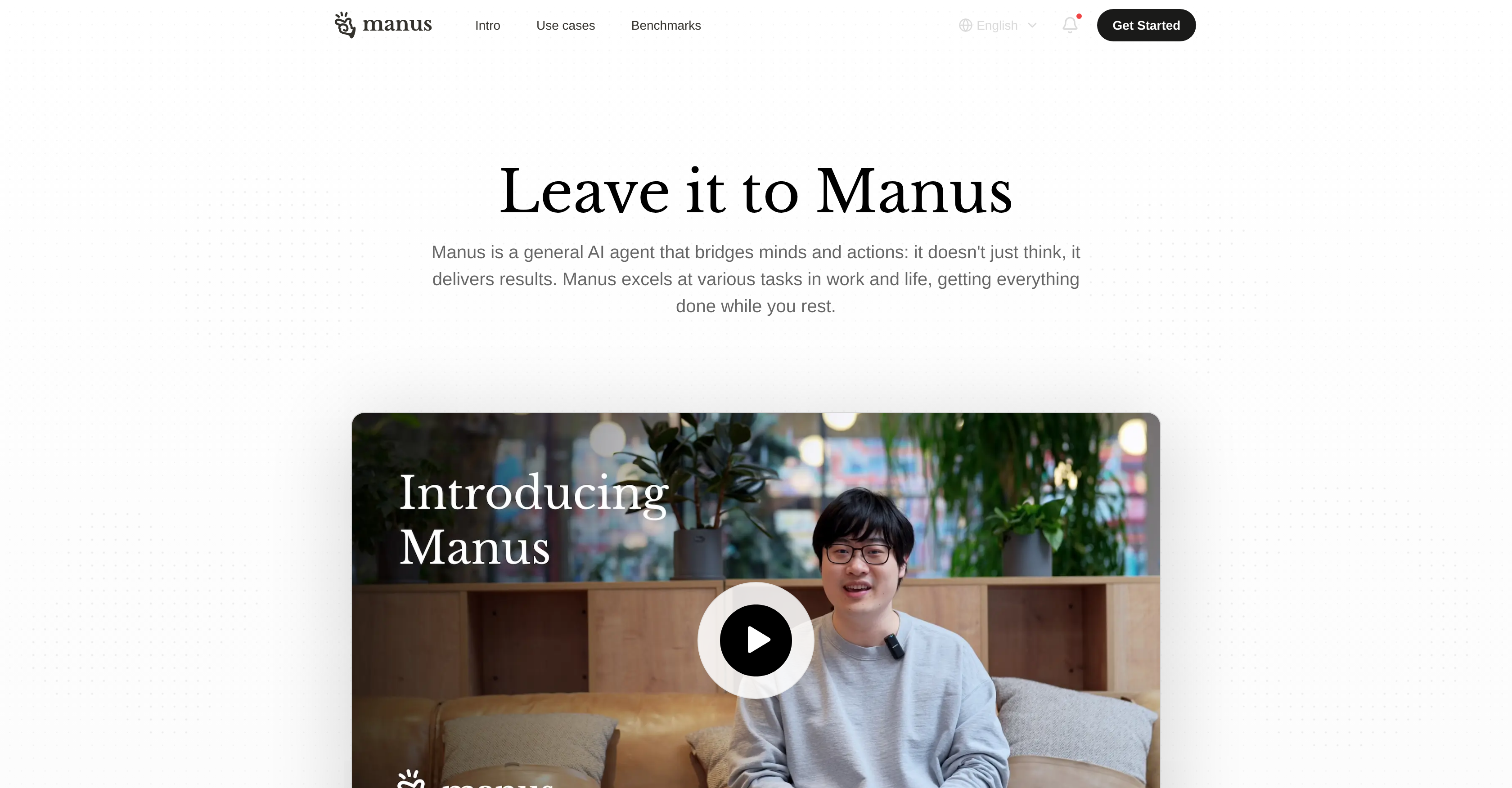Manusv1.5 - Screenshot showing the interface and features of this AI tool