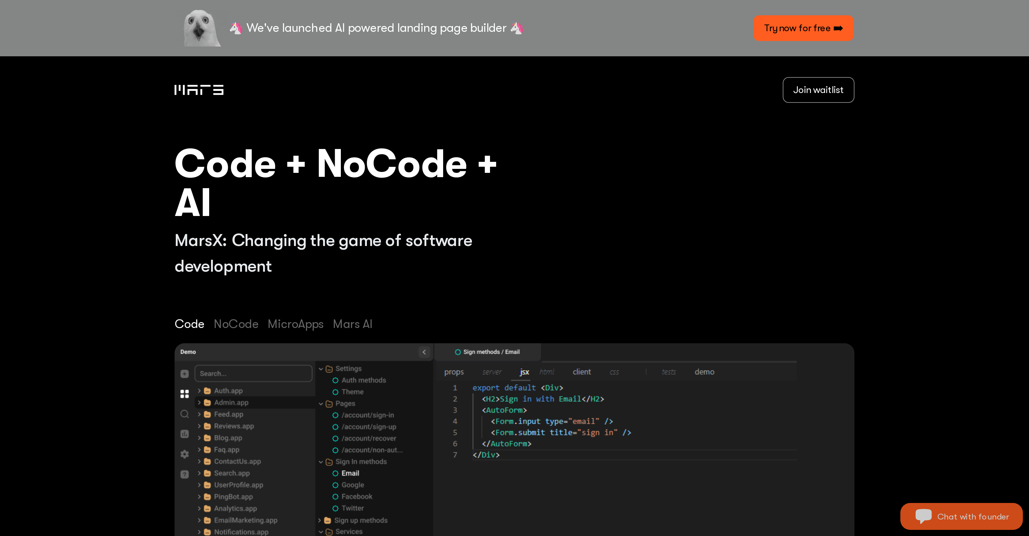 MarsX - Screenshot showing the interface and features of this AI tool