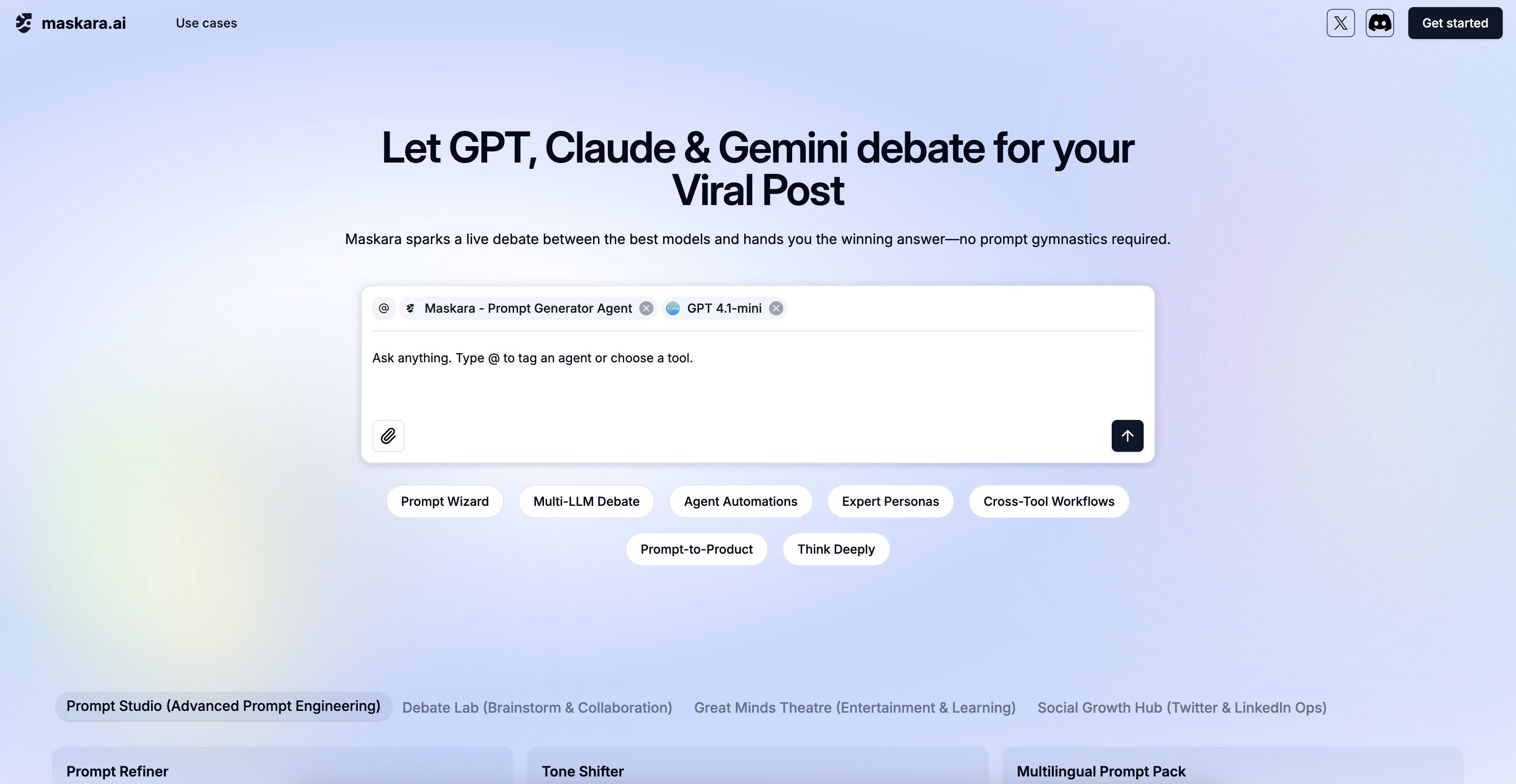 Maskara.ai - Screenshot showing the interface and features of this AI tool