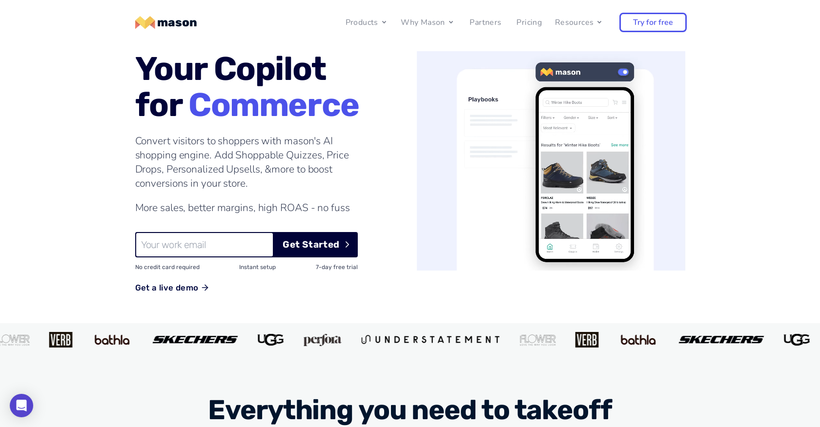 Mason.io - Screenshot showing the interface and features of this AI tool