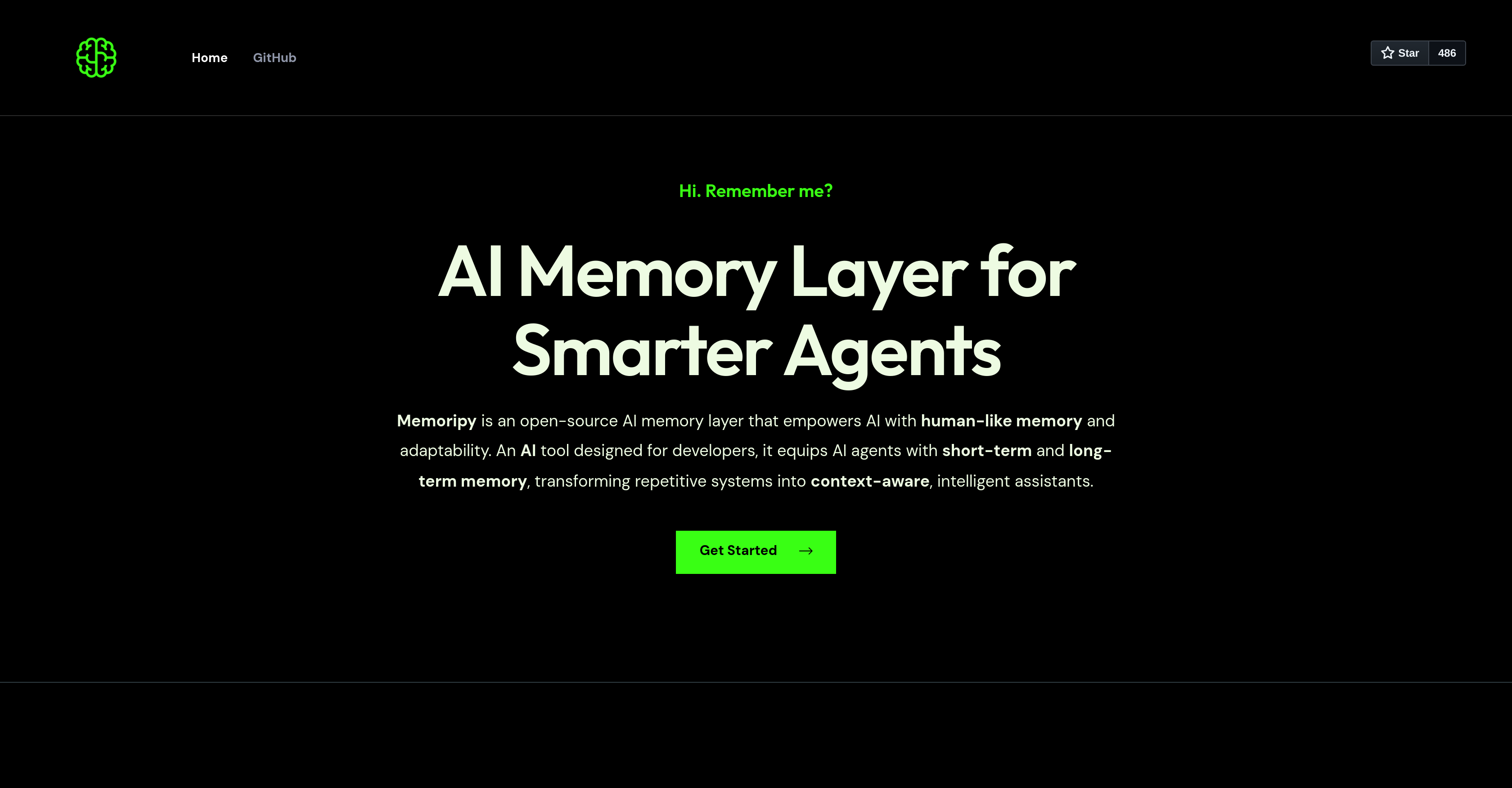 MemoriPy - Screenshot showing the interface and features of this AI tool