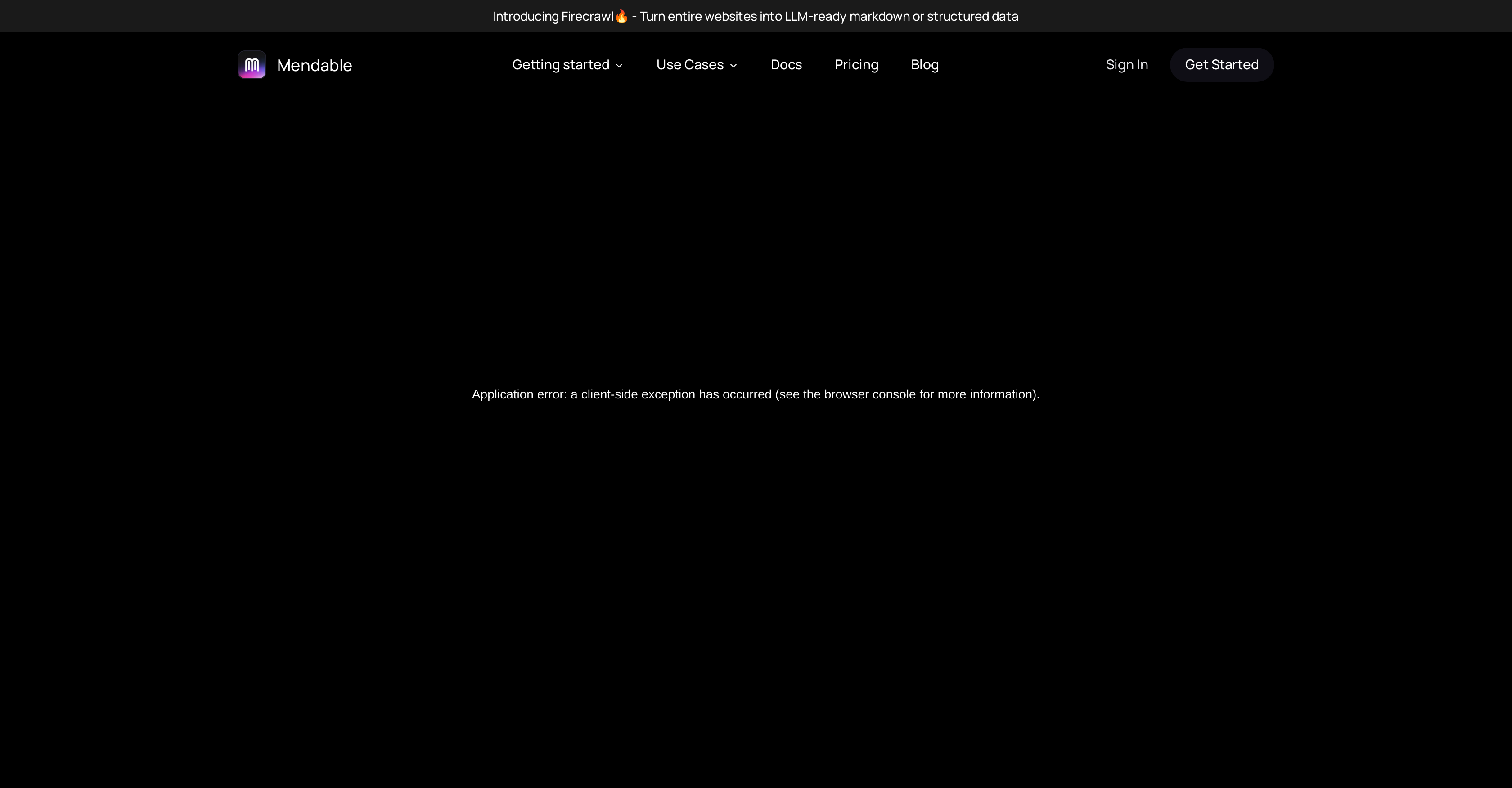 Mendable - Screenshot showing the interface and features of this AI tool
