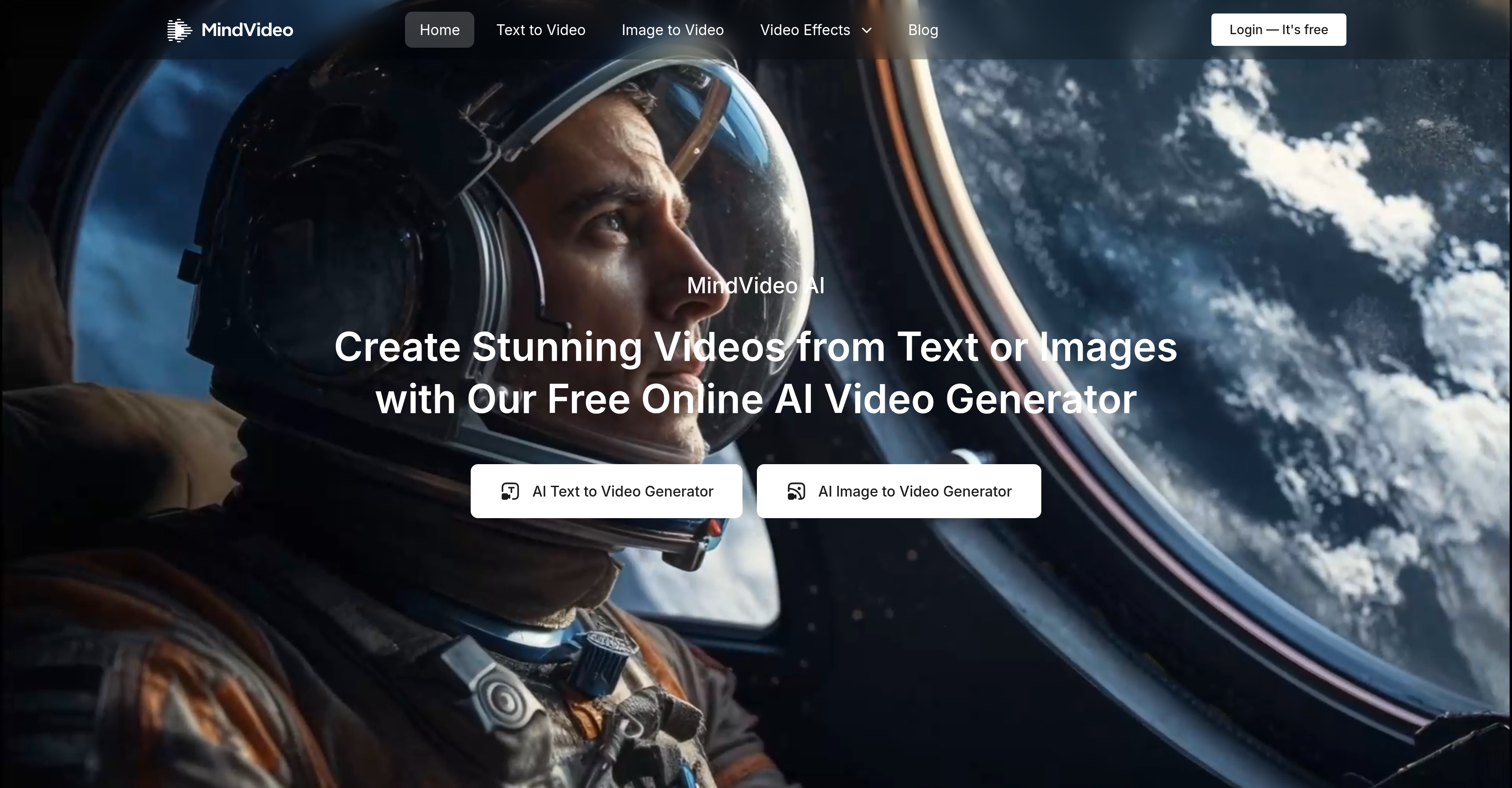 MindVideo - Screenshot showing the interface and features of this AI tool