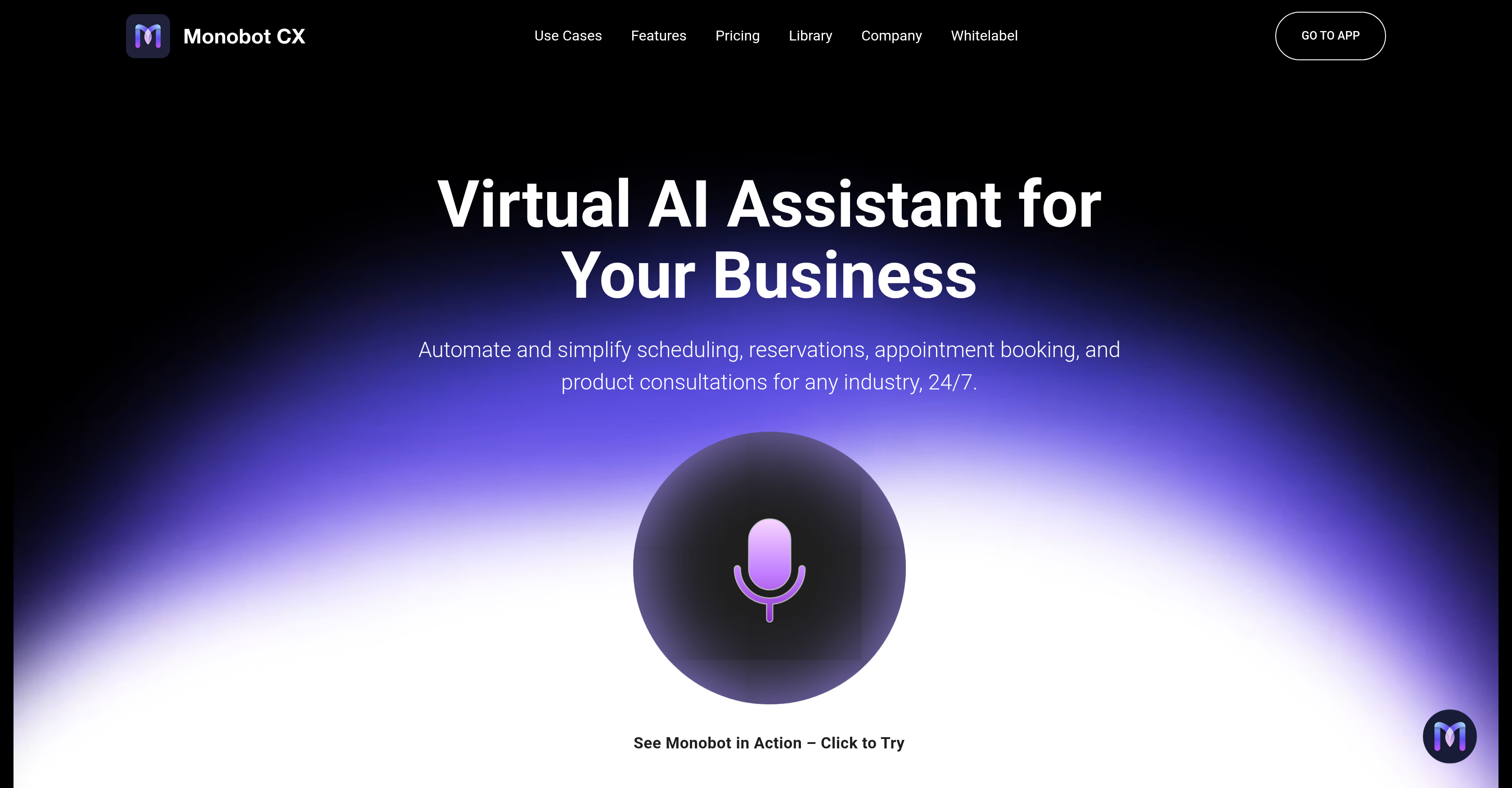 Monobot - Screenshot showing the interface and features of this AI tool