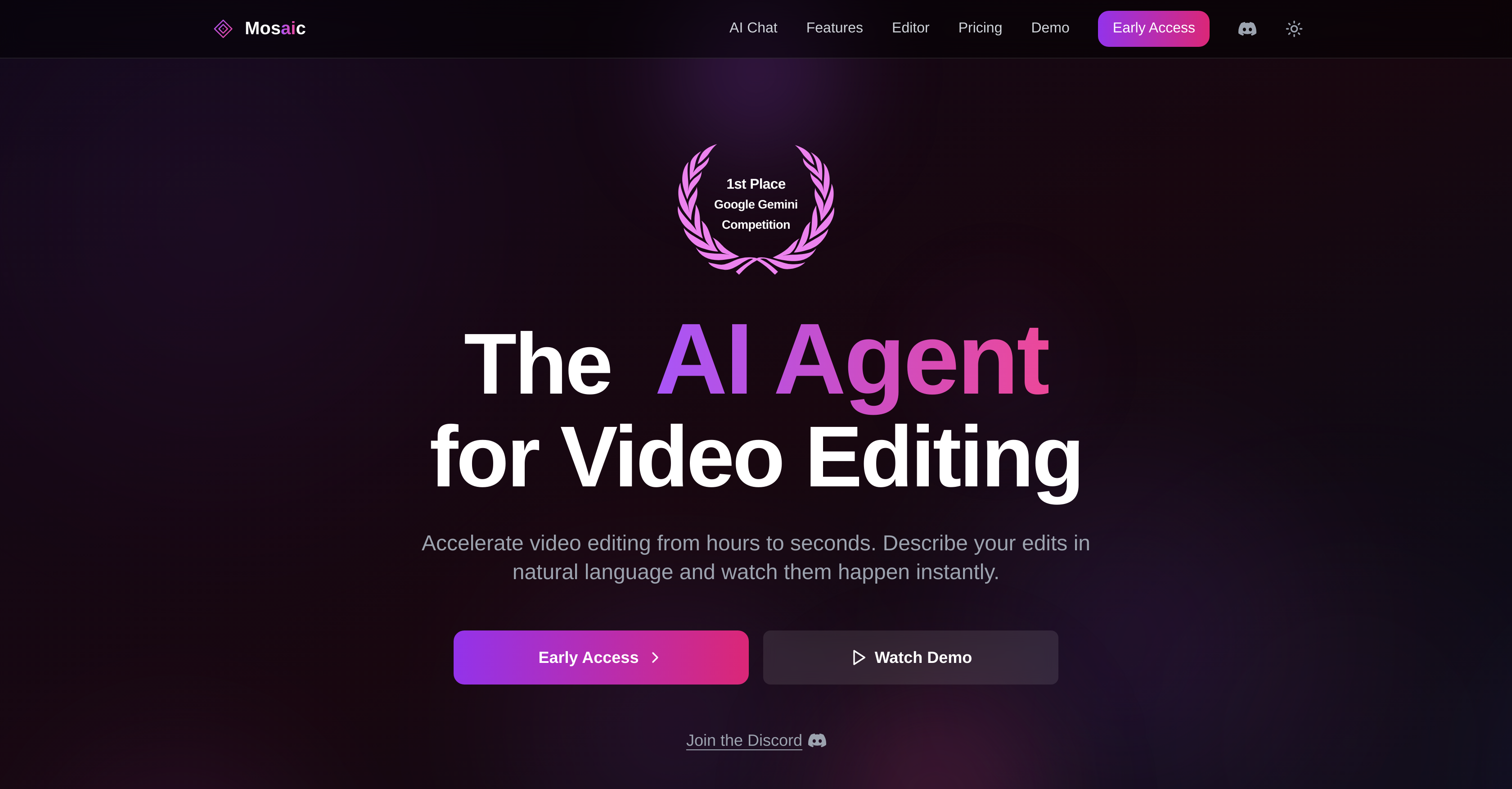 Mosaic - Screenshot showing the interface and features of this AI tool