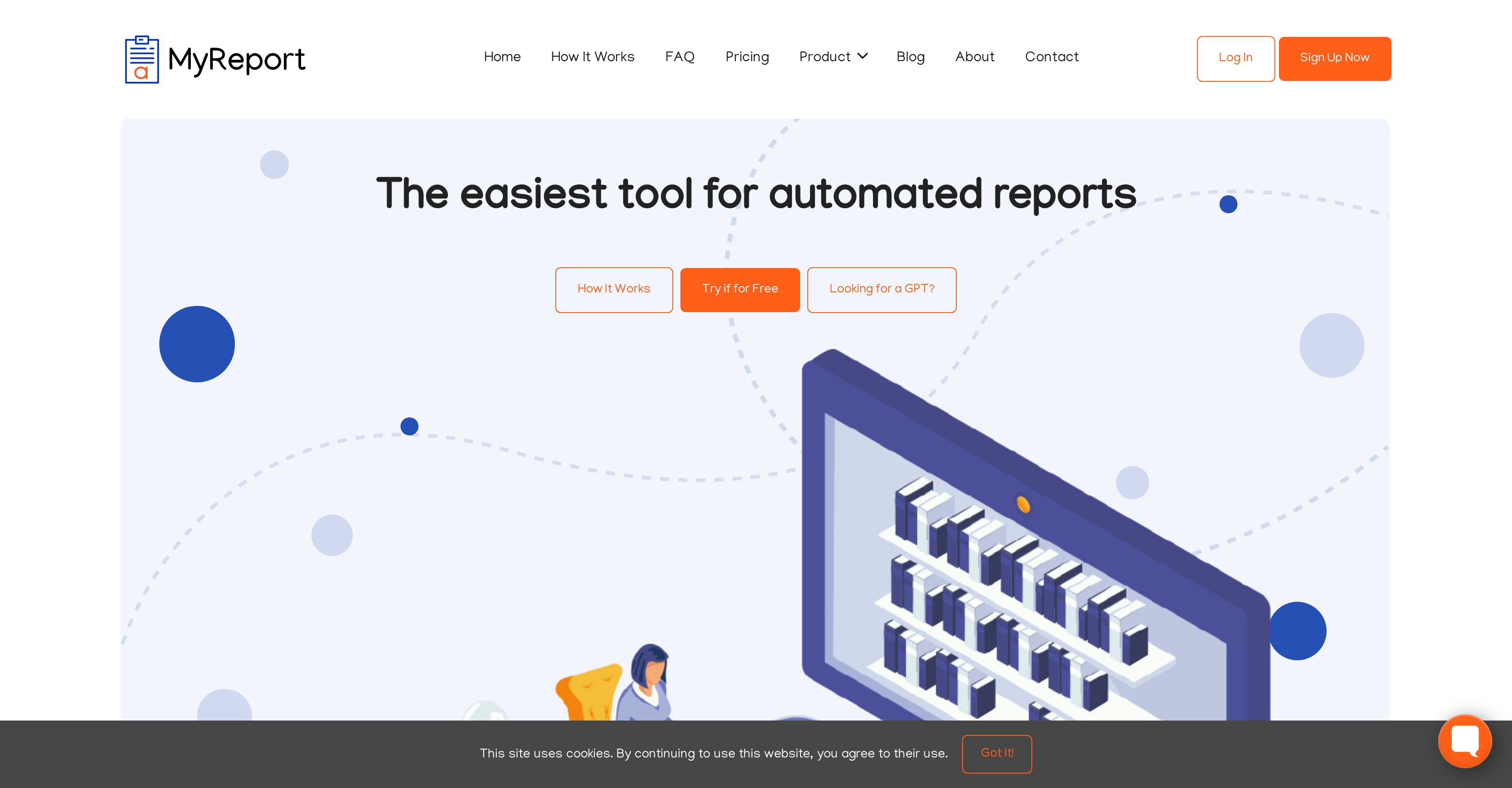 MyReport - Screenshot showing the interface and features of this AI tool