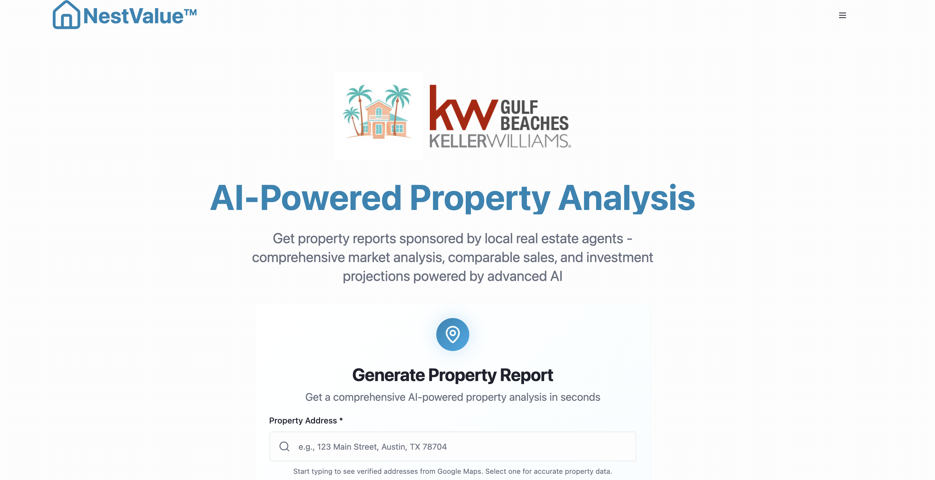 NestValue - Screenshot showing the interface and features of this AI tool