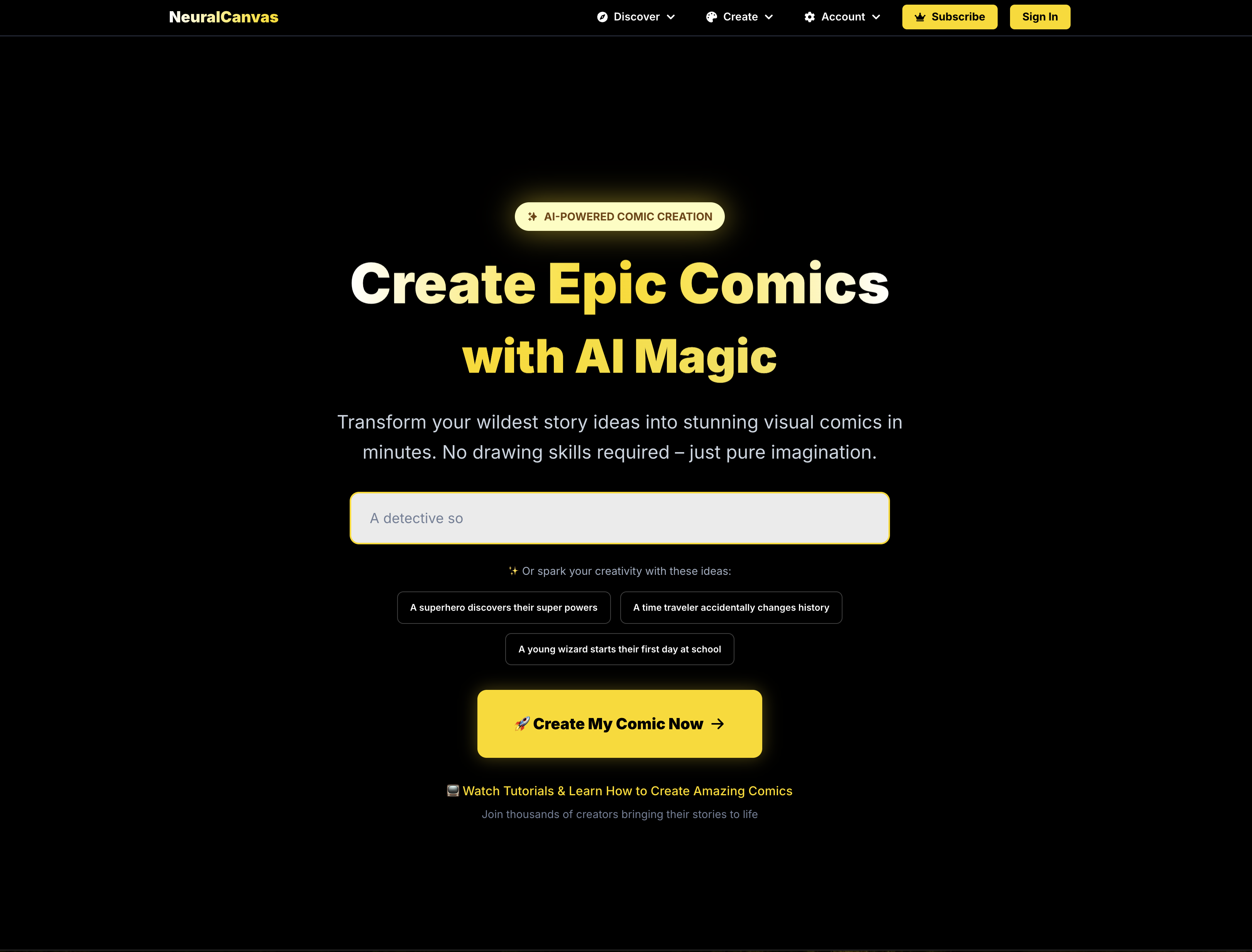 Neuralcanvas - Screenshot showing the interface and features of this AI tool
