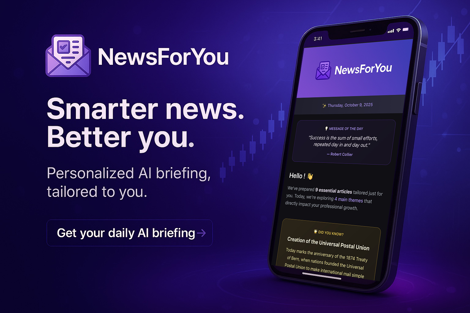 NewsForYou - Screenshot showing the interface and features of this AI tool