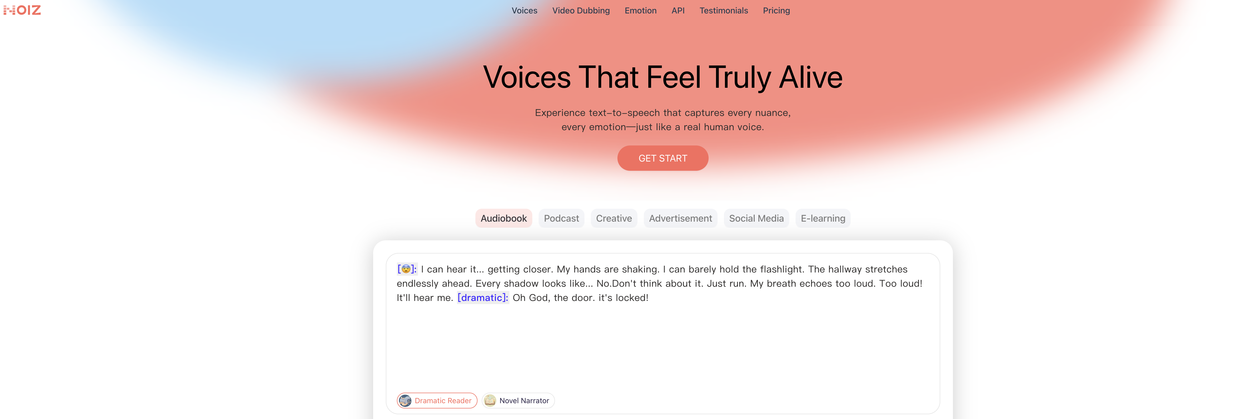 Noiz AI - Screenshot showing the interface and features of this AI tool