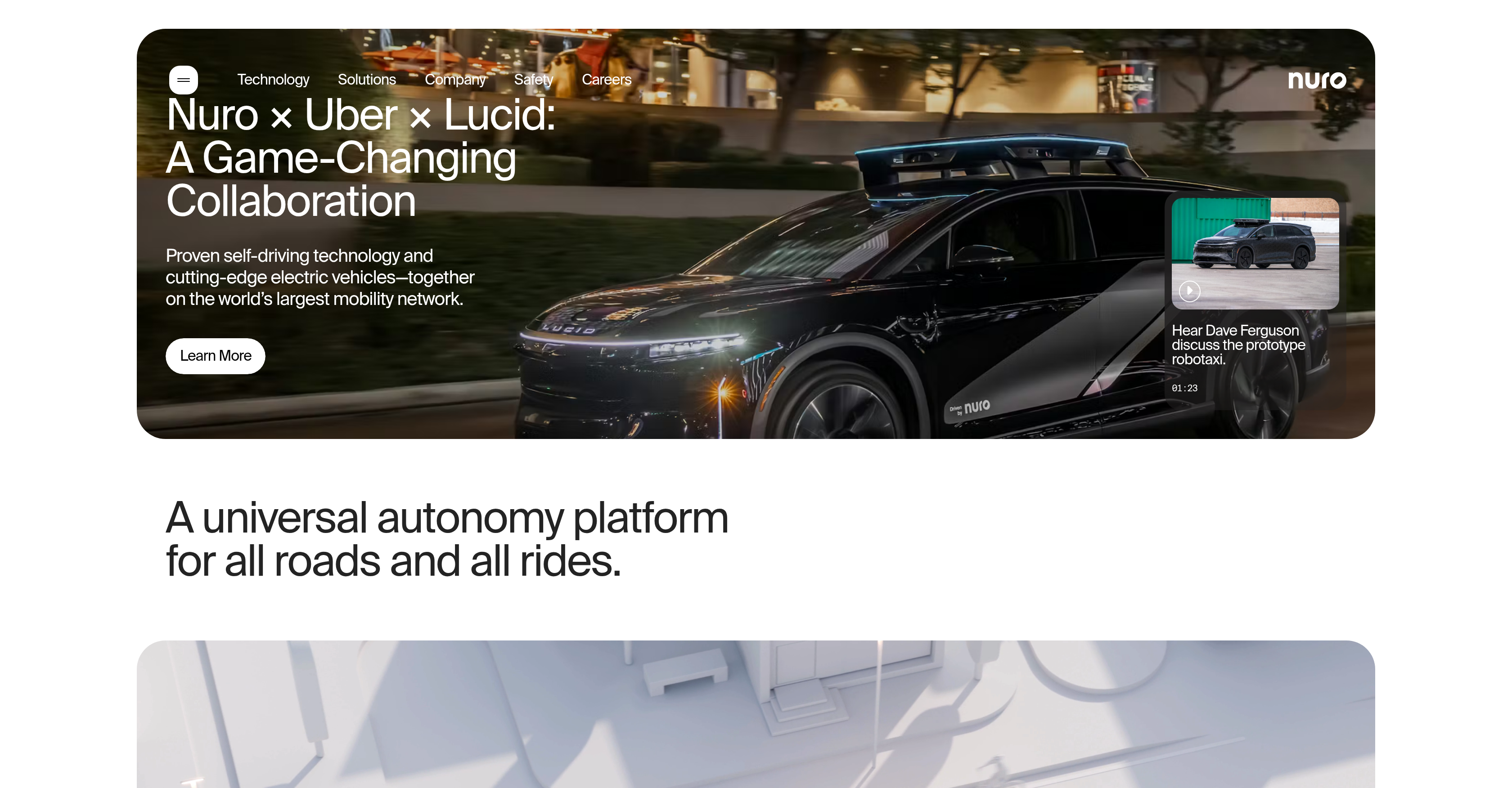 Nuro - Screenshot showing the interface and features of this AI tool