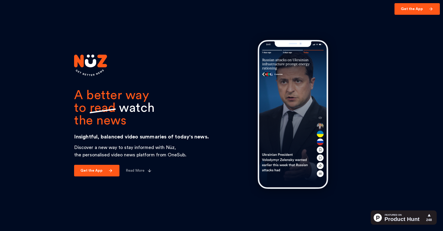 Nuz - Screenshot showing the interface and features of this AI tool
