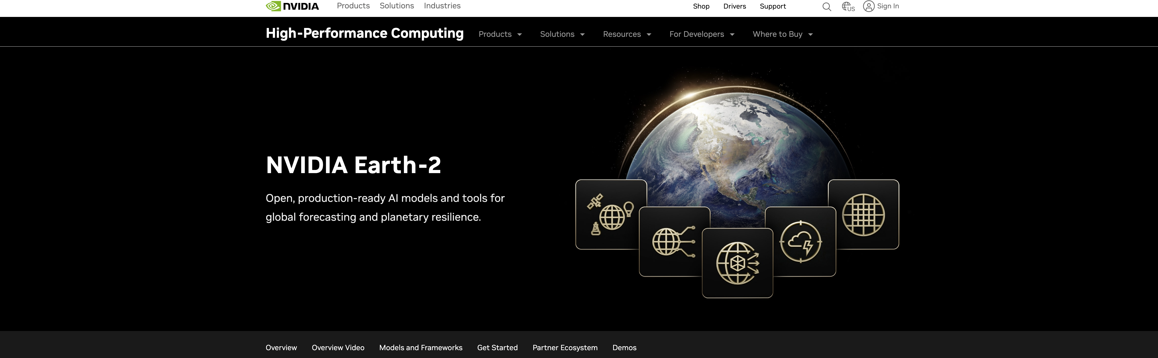 NVIDIA Earth-2 - Screenshot showing the interface and features of this AI tool