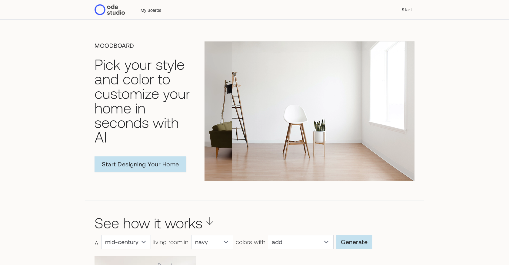Oda Studio - Screenshot showing the interface and features of this AI tool
