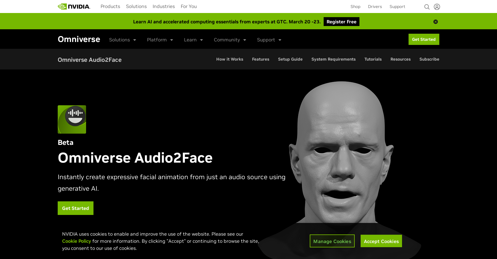 Omniverse Audio2Face - Screenshot showing the interface and features of this AI tool