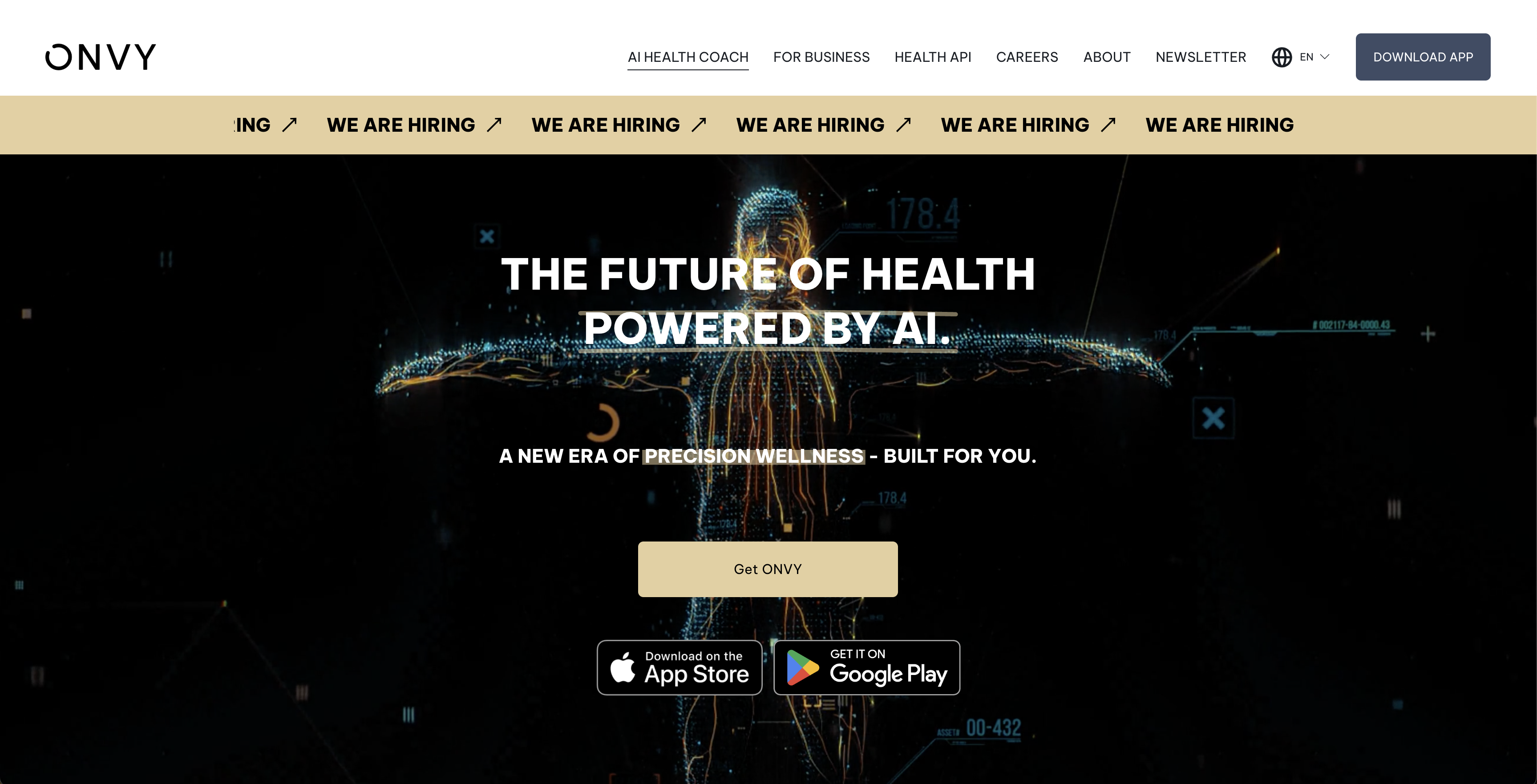 ONVY - Screenshot showing the interface and features of this AI tool