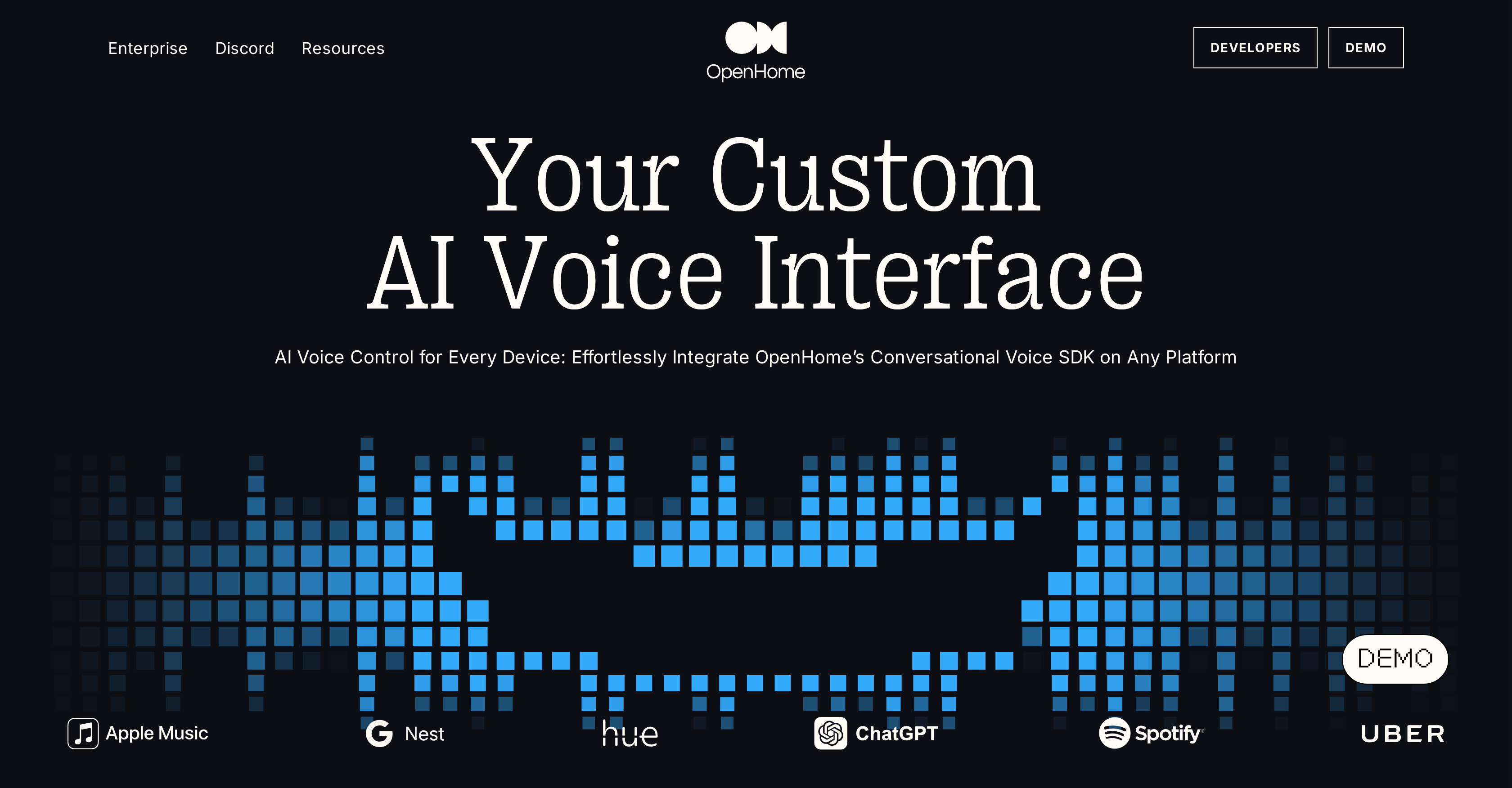 OpenHome - Screenshot showing the interface and features of this AI tool