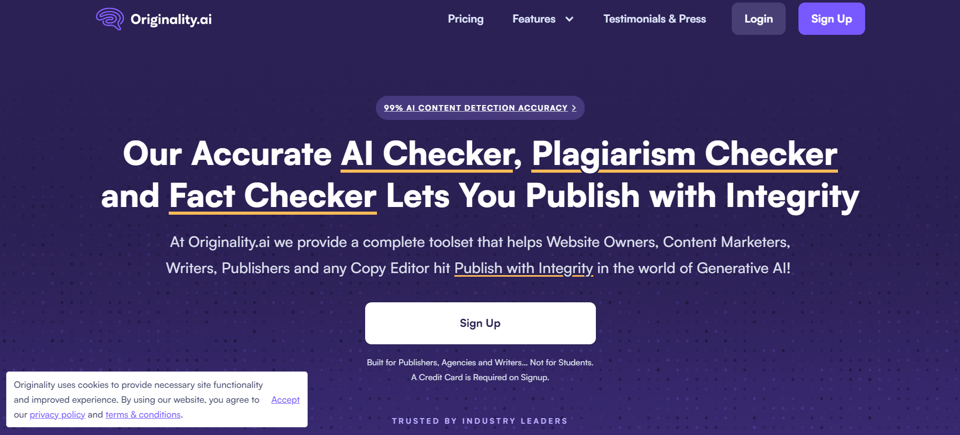 Originality - Screenshot showing the interface and features of this AI tool