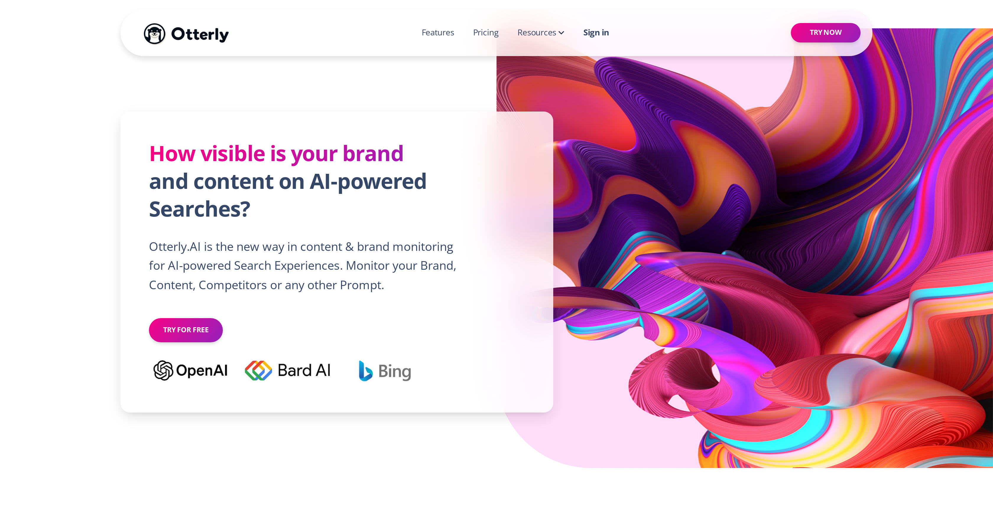 Otterly - Screenshot showing the interface and features of this AI tool