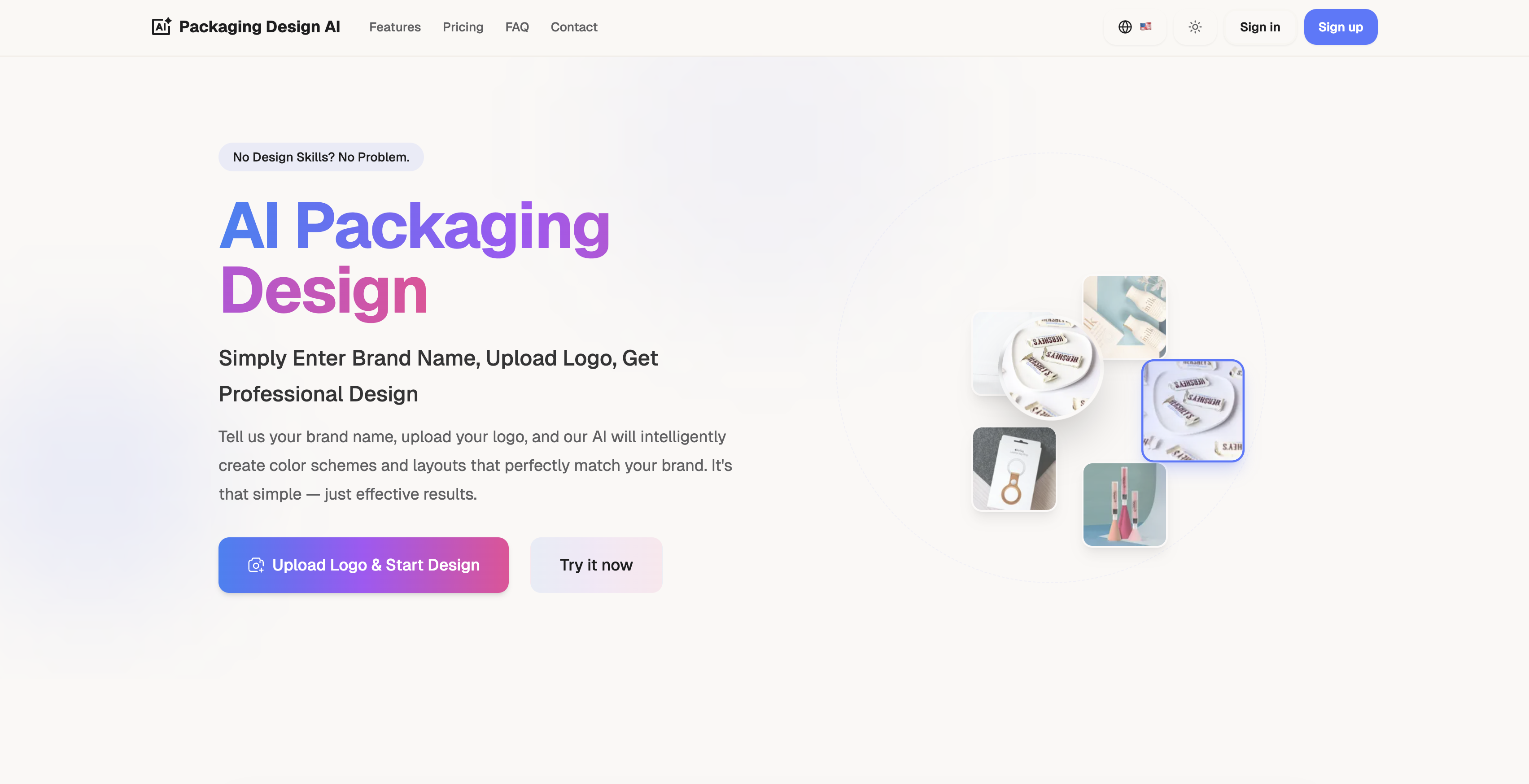 Packaging Design AI - Screenshot showing the interface and features of this AI tool
