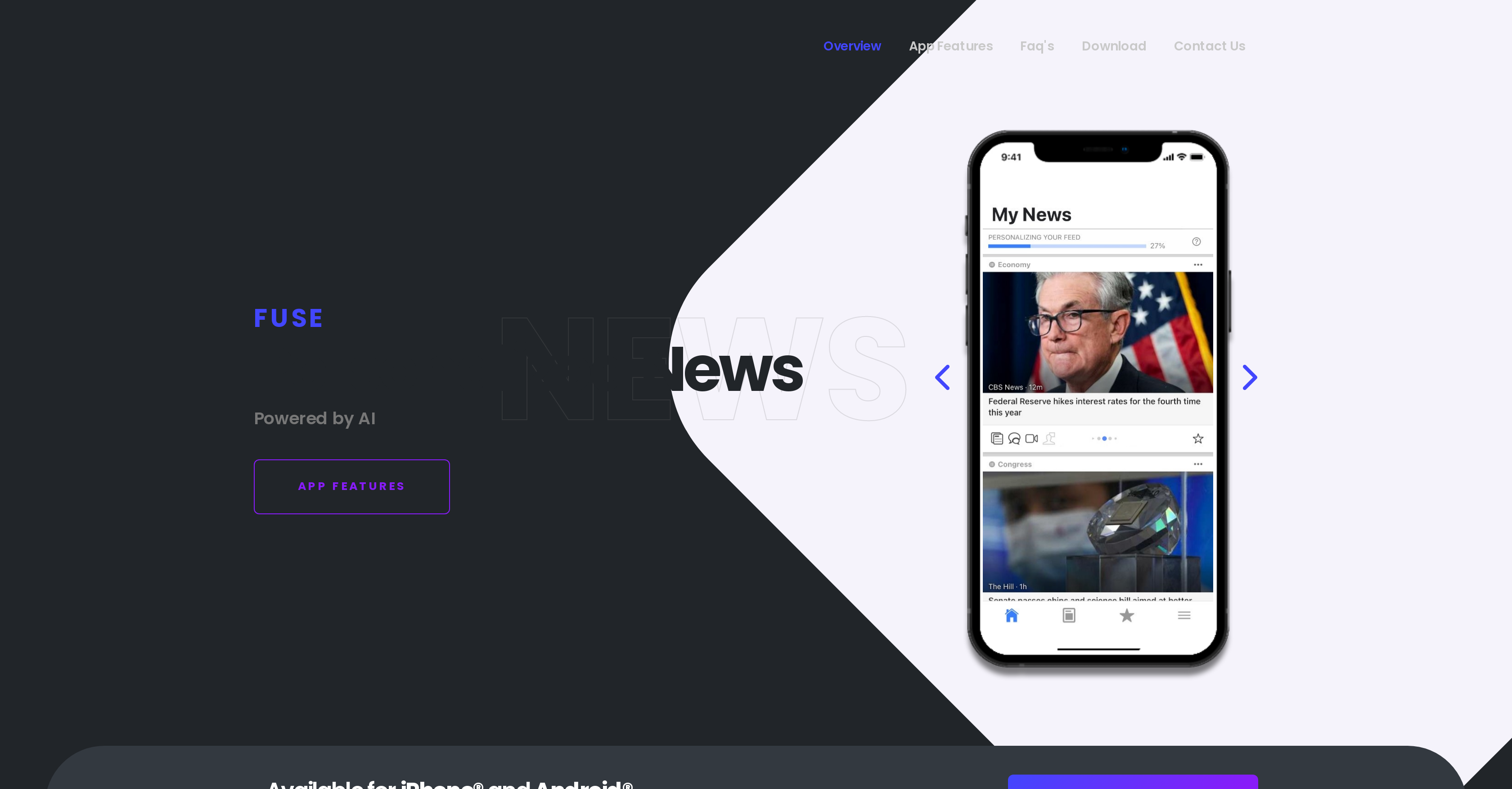 Fuse News - Screenshot showing the interface and features of this AI tool