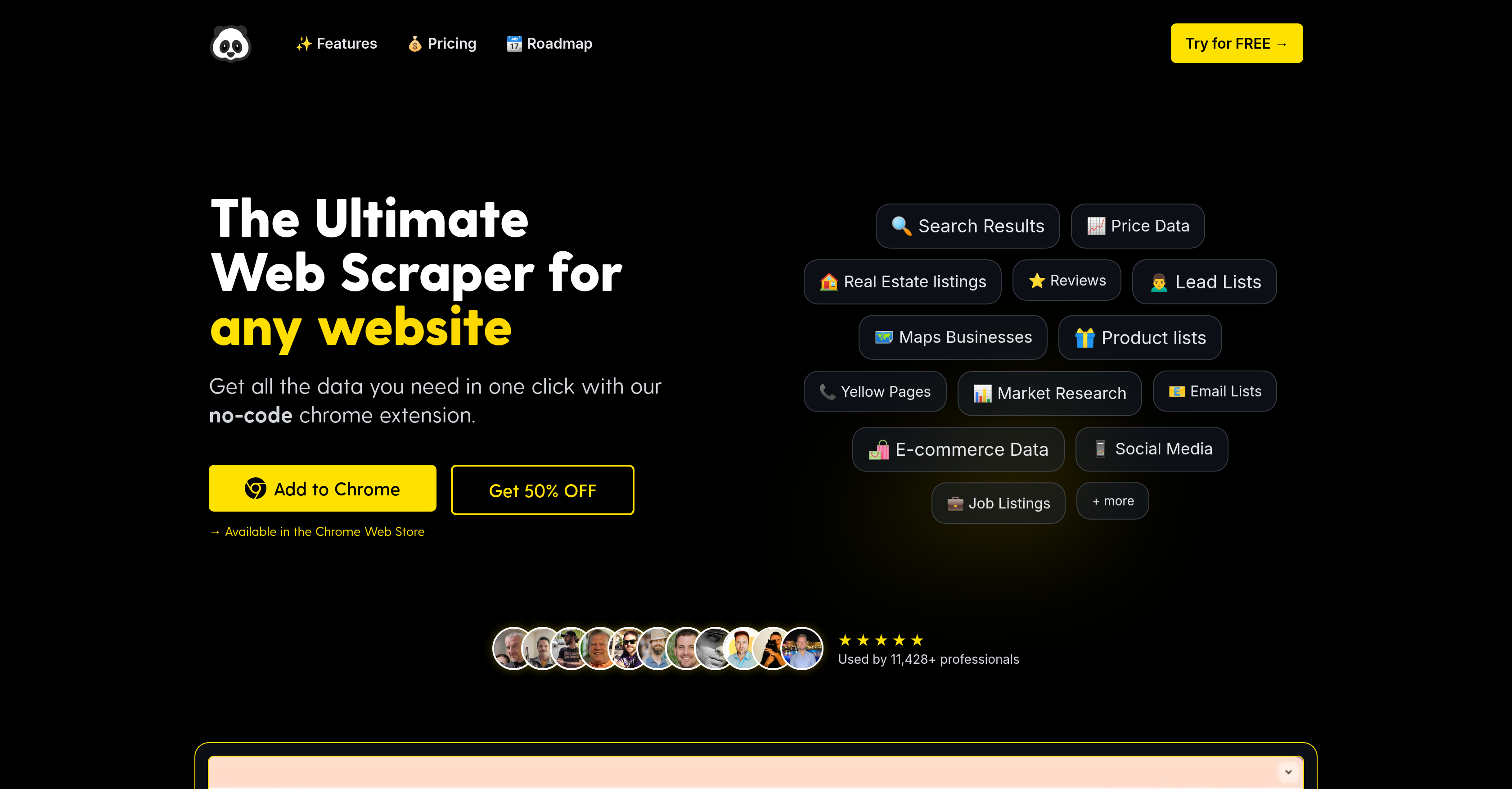Ultimate Web Scraper - Screenshot showing the interface and features of this AI tool