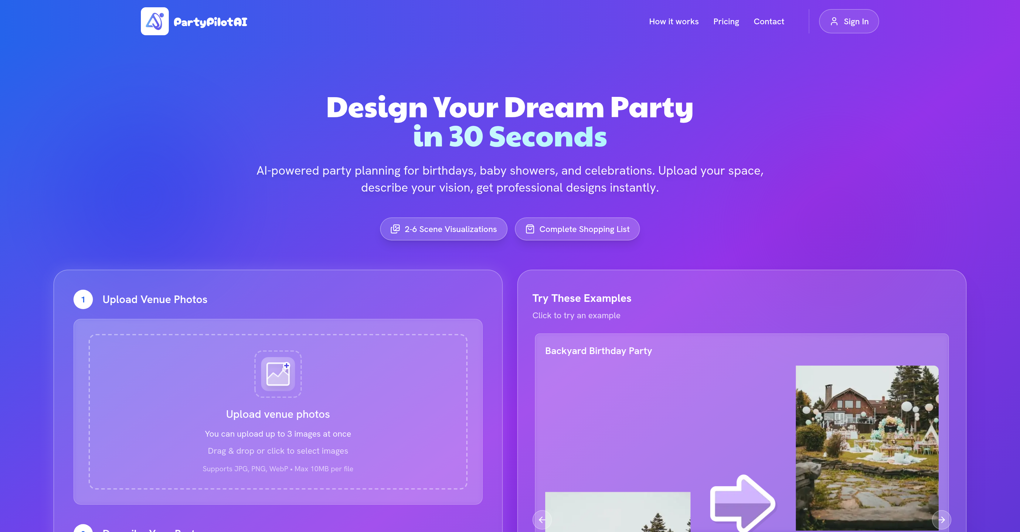 PartyPilotAI - Screenshot showing the interface and features of this AI tool