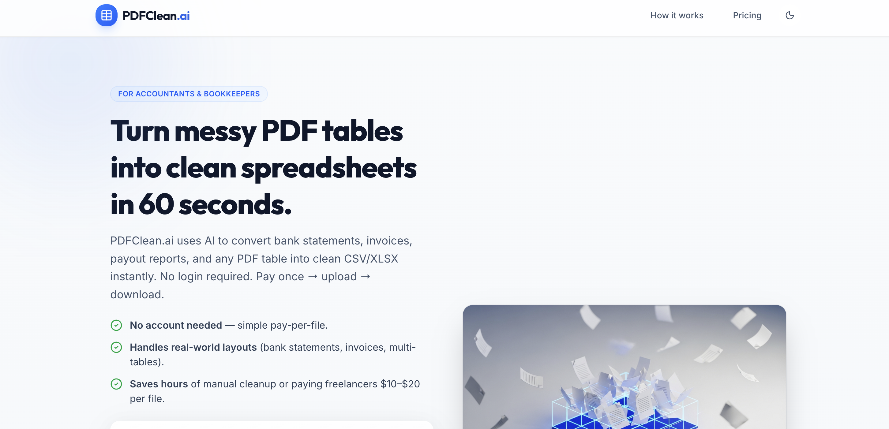 PDFClean.ai - Screenshot showing the interface and features of this AI tool