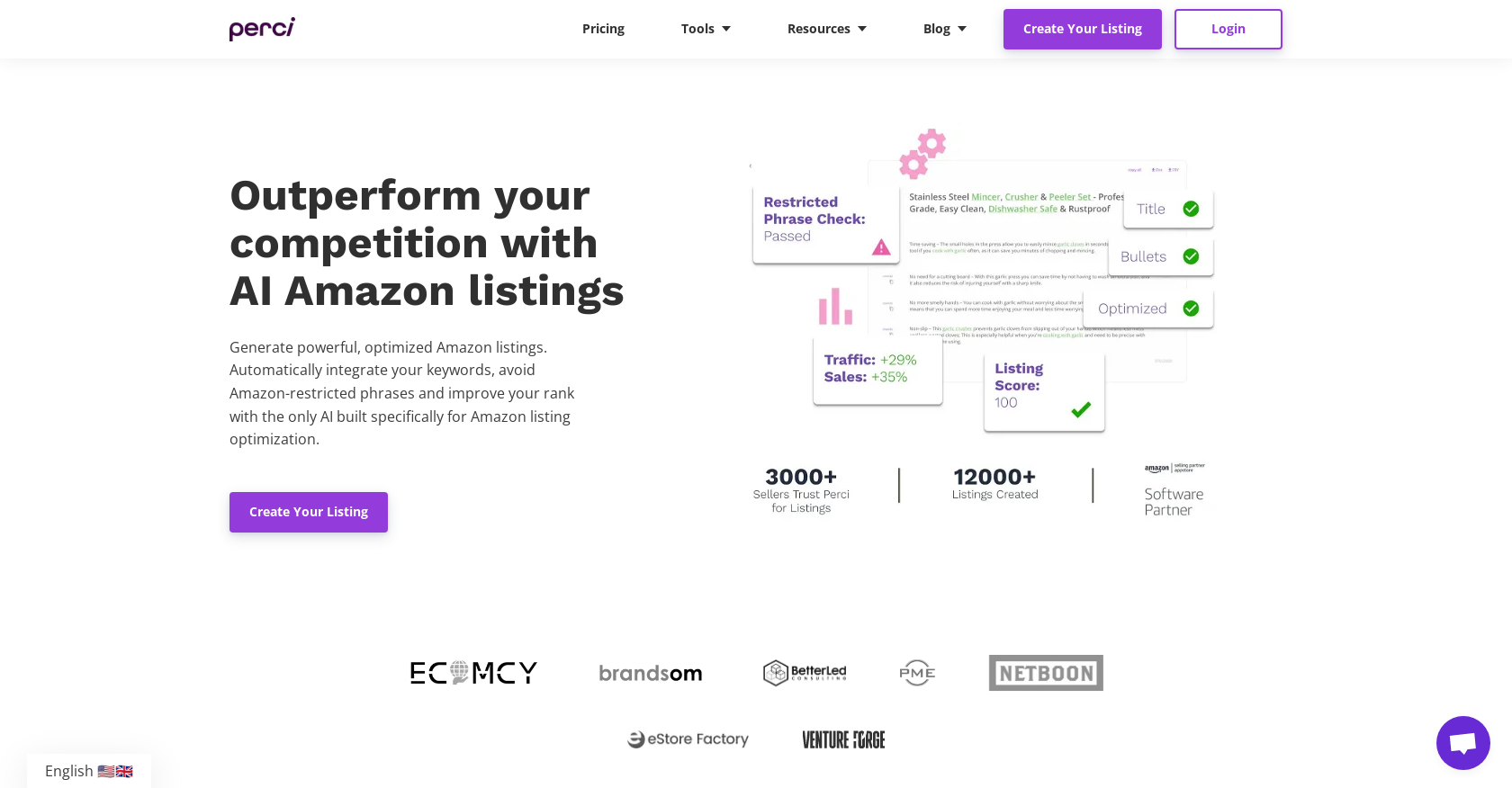 Perci - Screenshot showing the interface and features of this AI tool