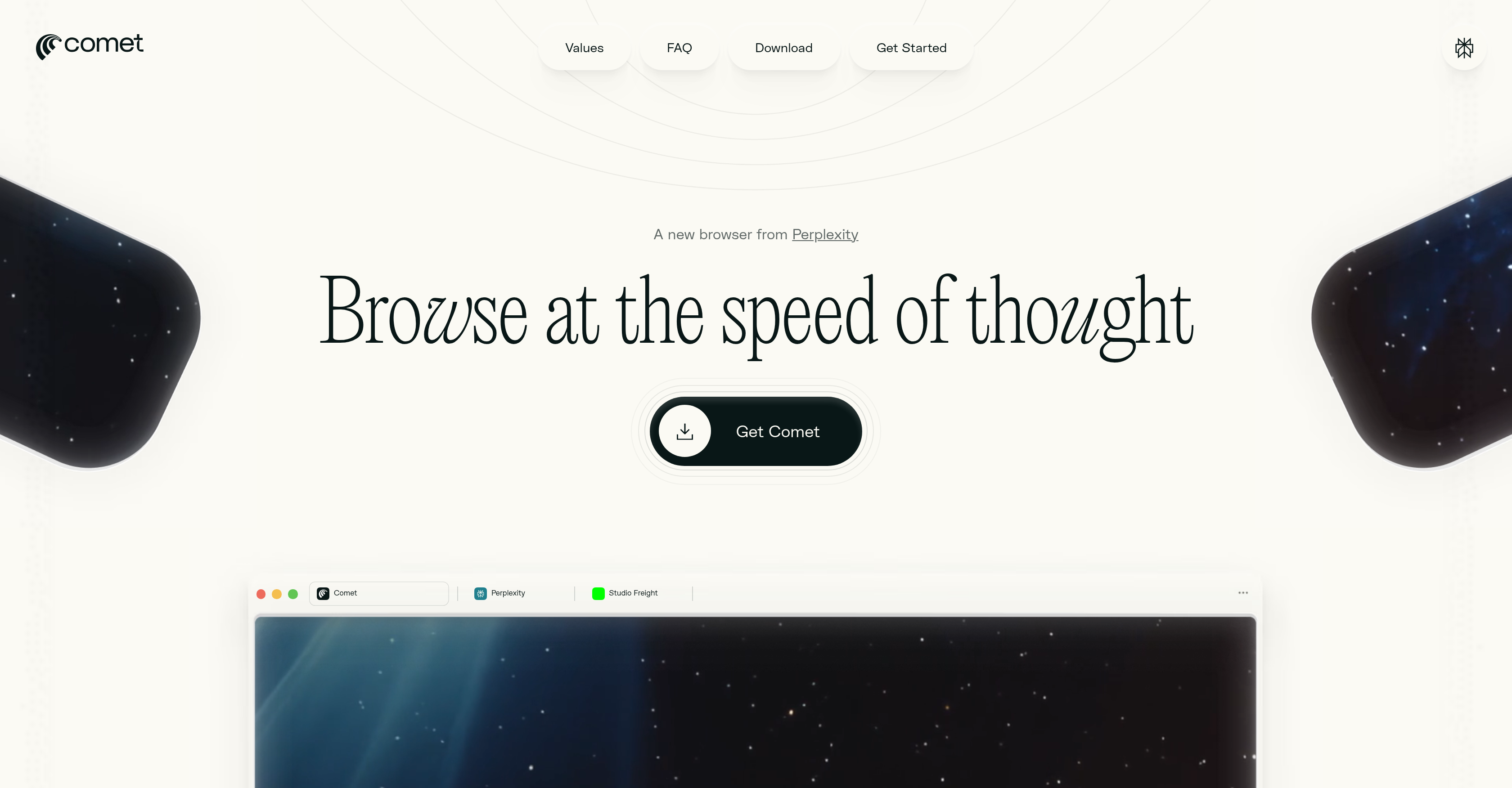 Perplexity Comet - Screenshot showing the interface and features of this AI tool