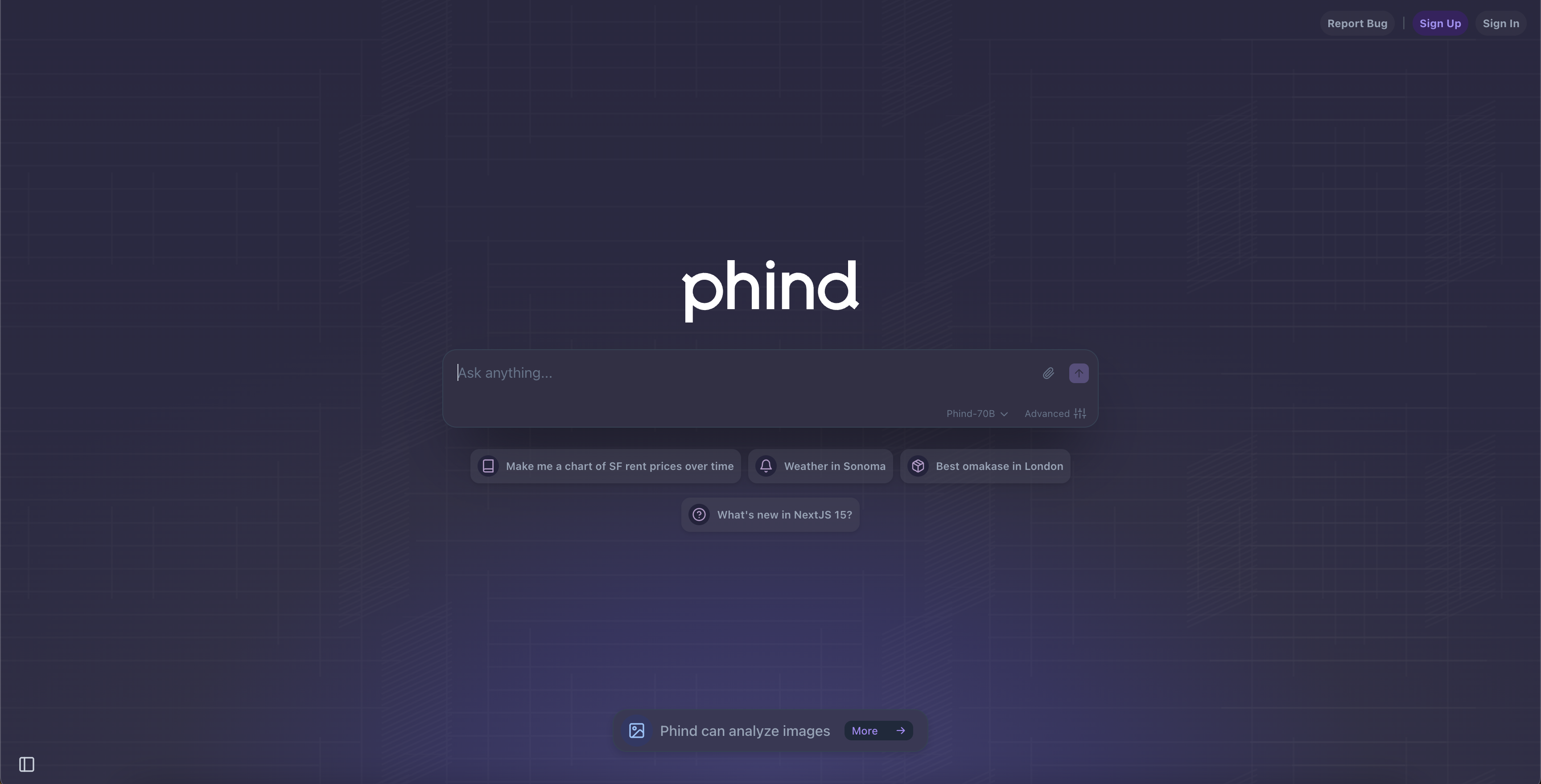 Phind - Screenshot showing the interface and features of this AI tool