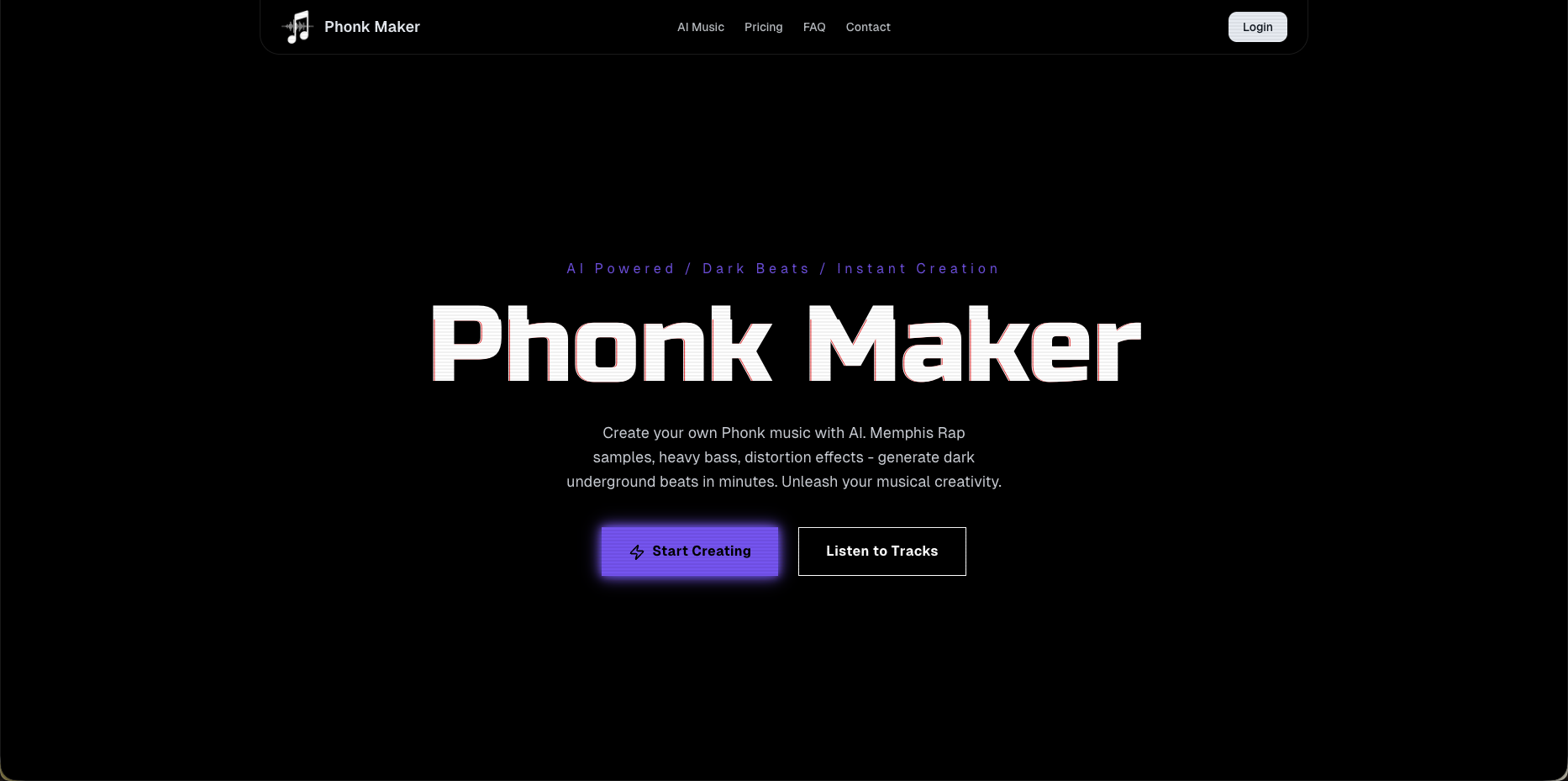 Phonk Maker - Screenshot showing the interface and features of this AI tool