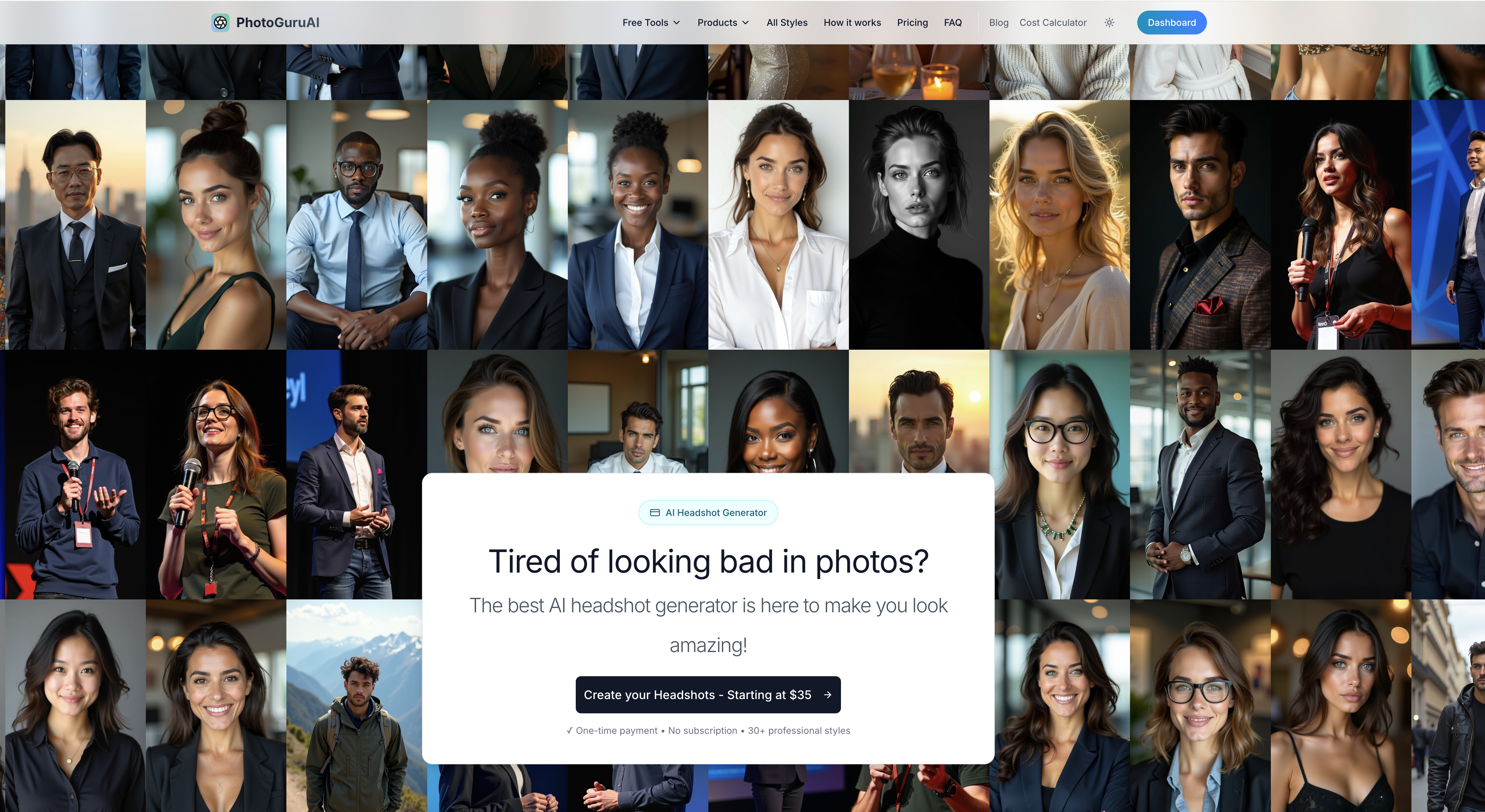 PhotoGuruAI - Screenshot showing the interface and features of this AI tool