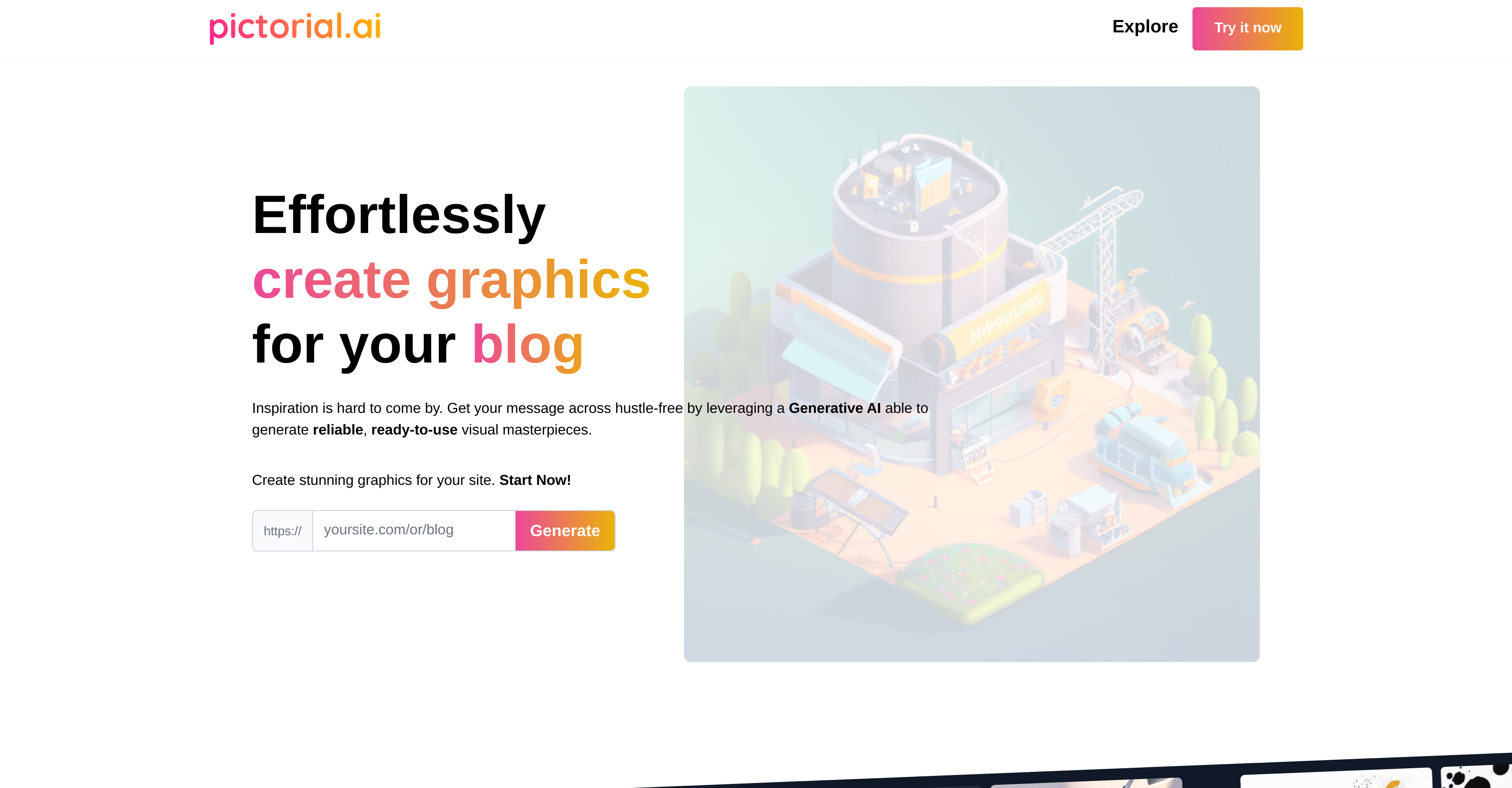 Pictorial - Screenshot showing the interface and features of this AI tool