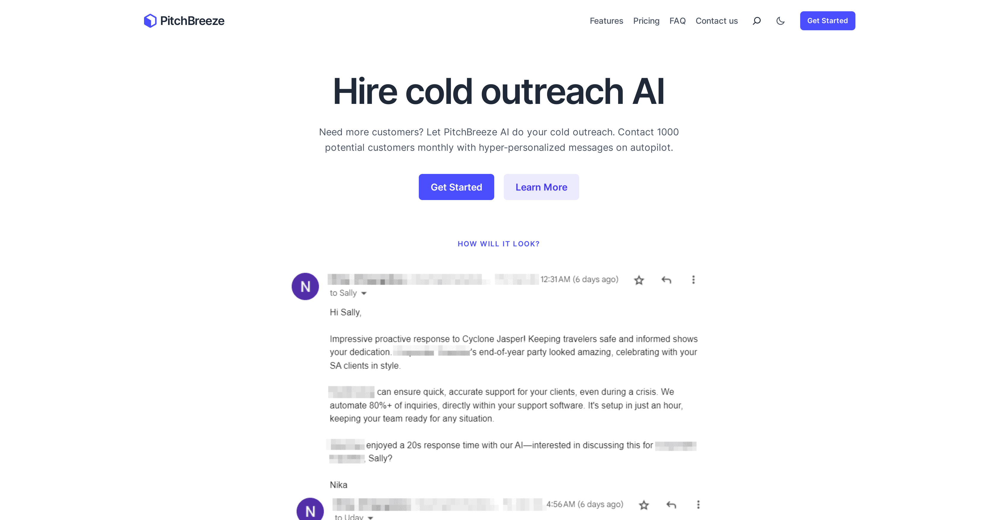 PitchBreeze - Screenshot showing the interface and features of this AI tool