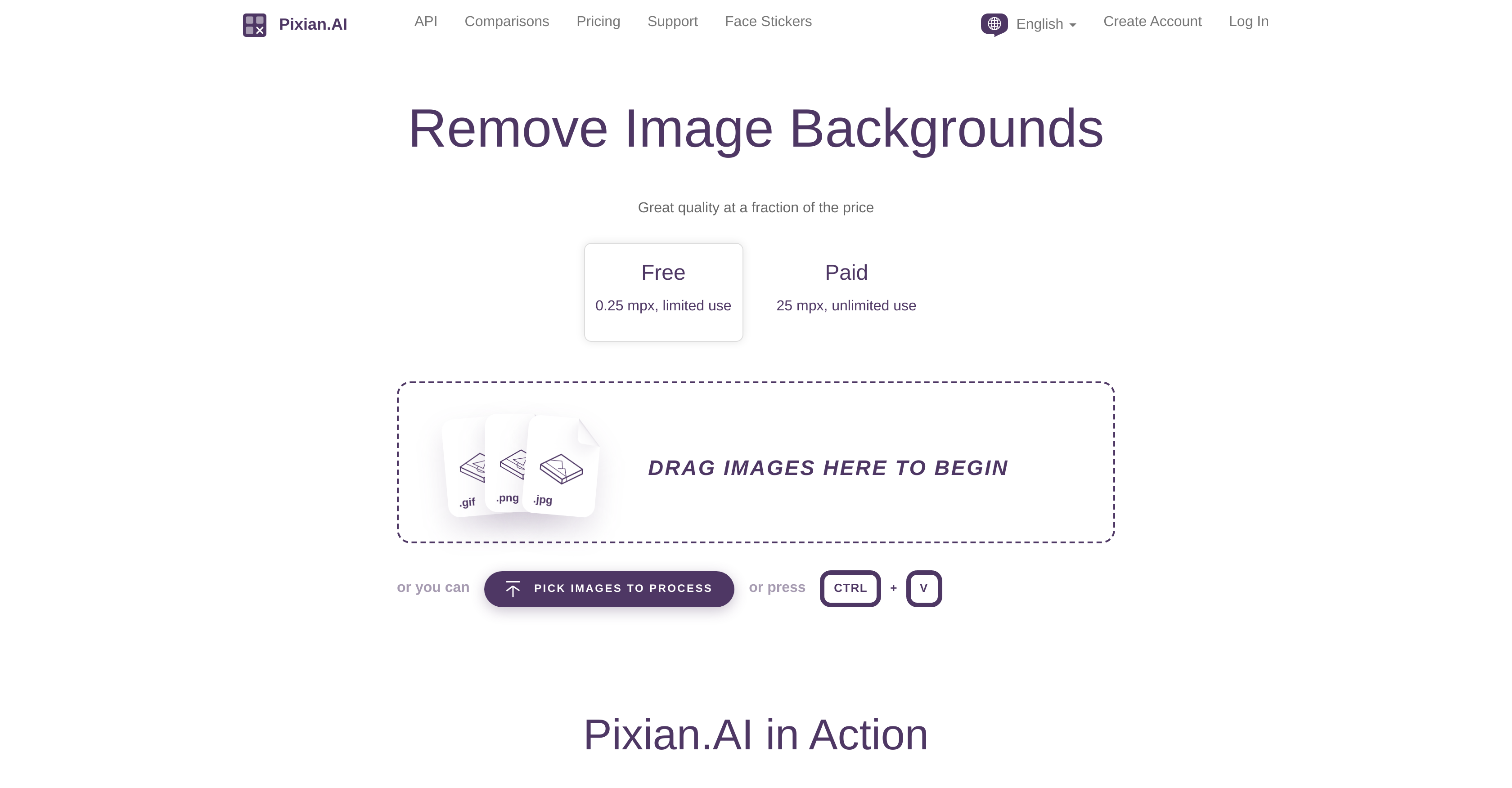 Pixian.AI - Screenshot showing the interface and features of this AI tool