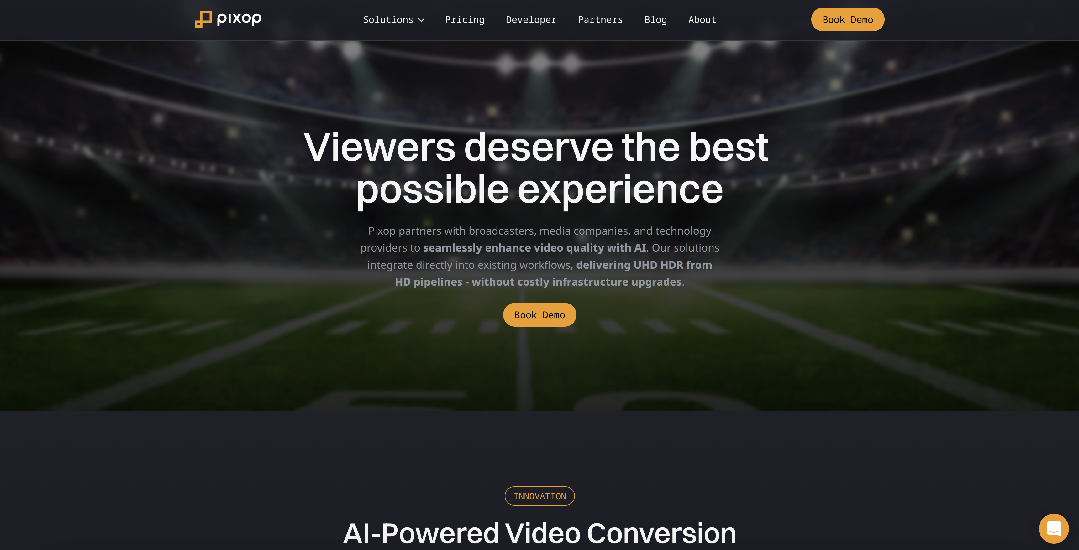 Pixop - Screenshot showing the interface and features of this AI tool