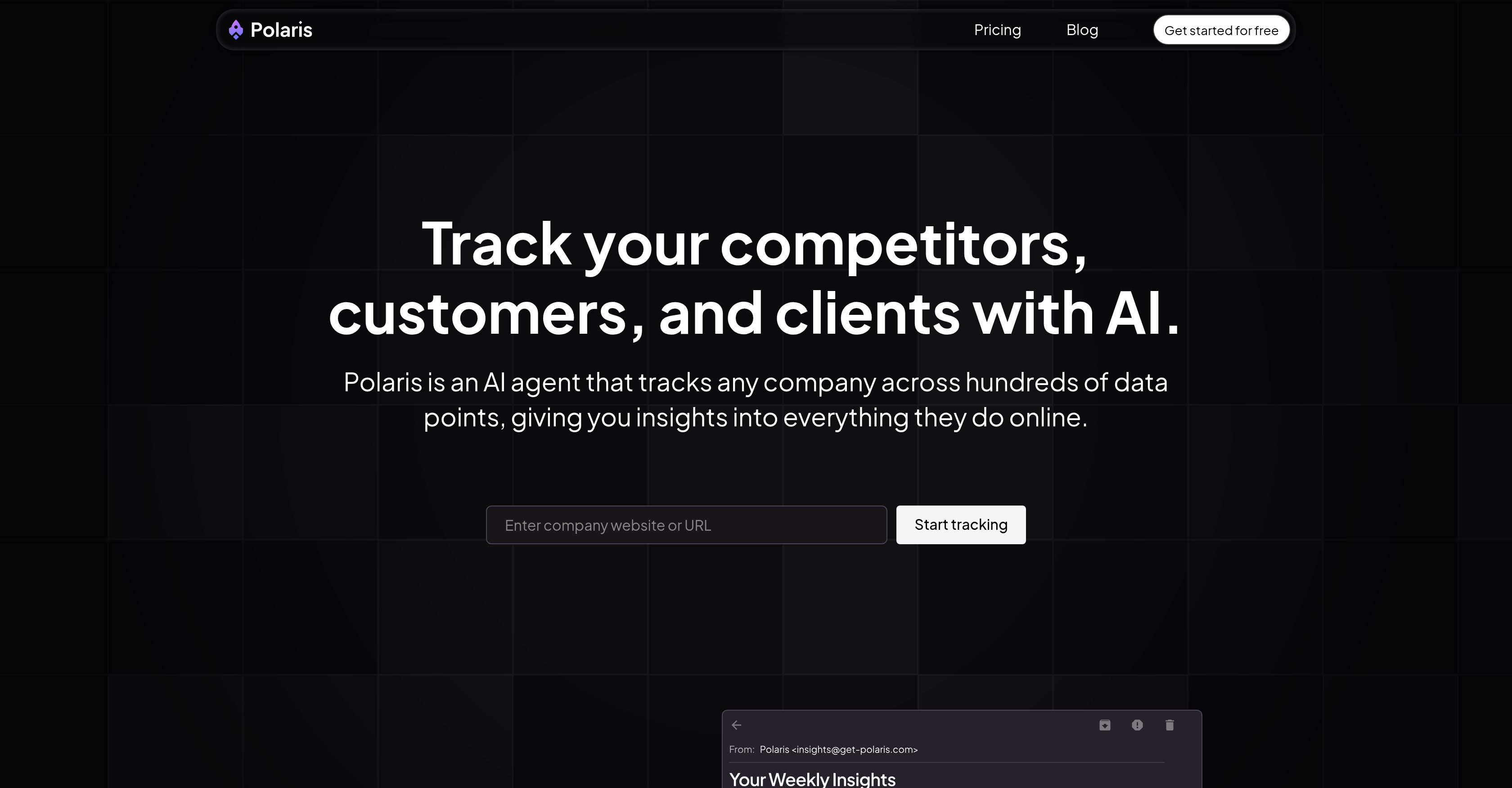 Polaris - Screenshot showing the interface and features of this AI tool