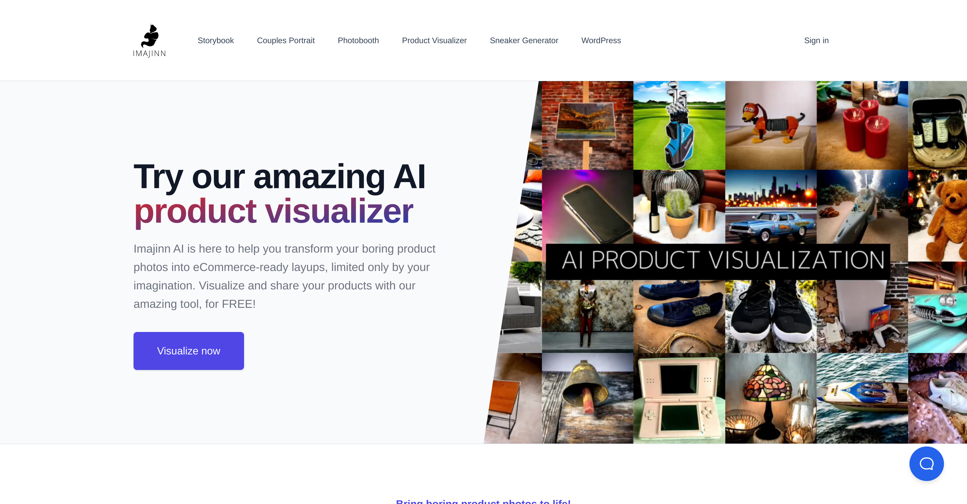 Product-visualizer - Screenshot showing the interface and features of this AI tool
