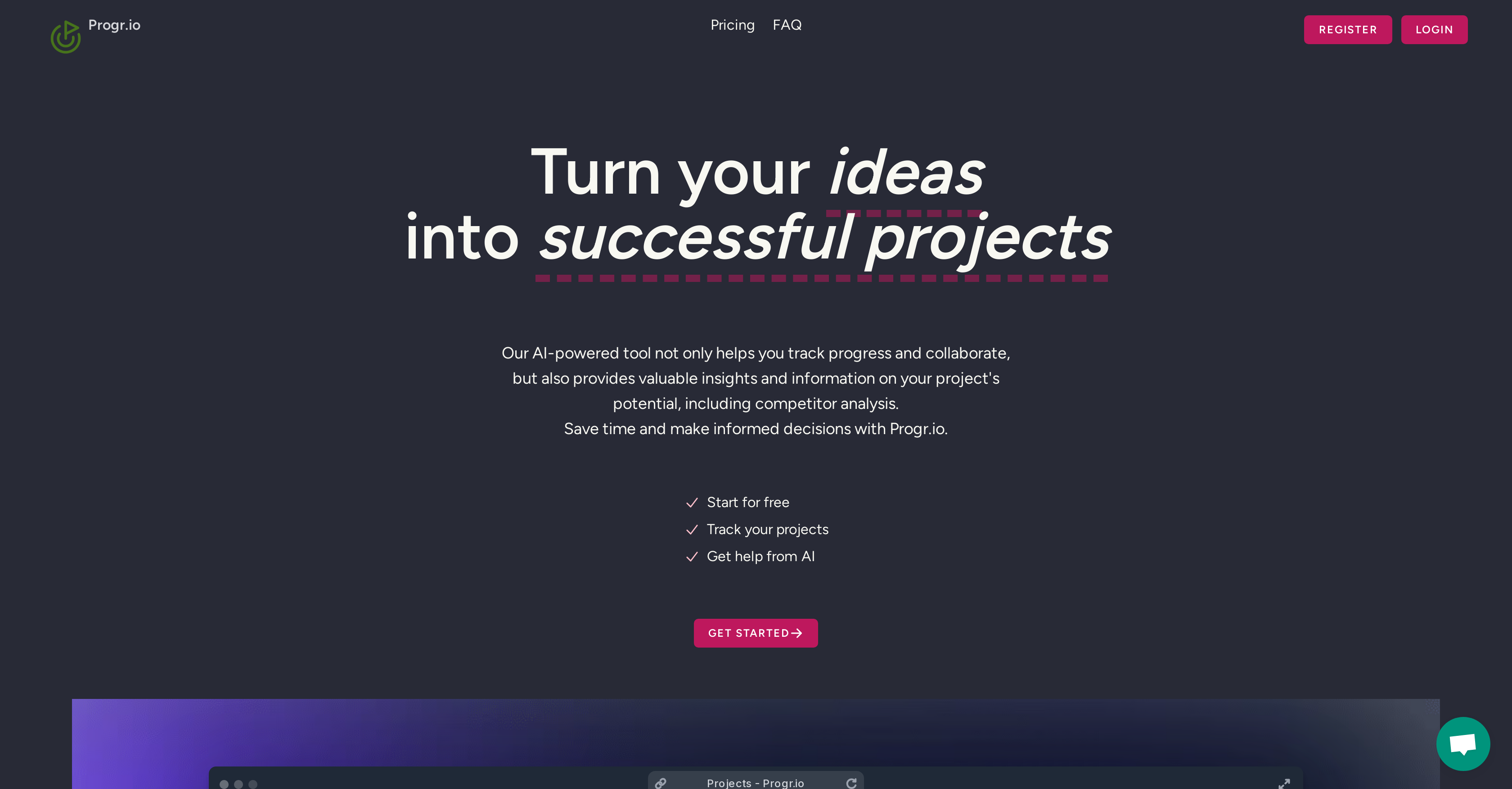 Progr - Screenshot showing the interface and features of this AI tool