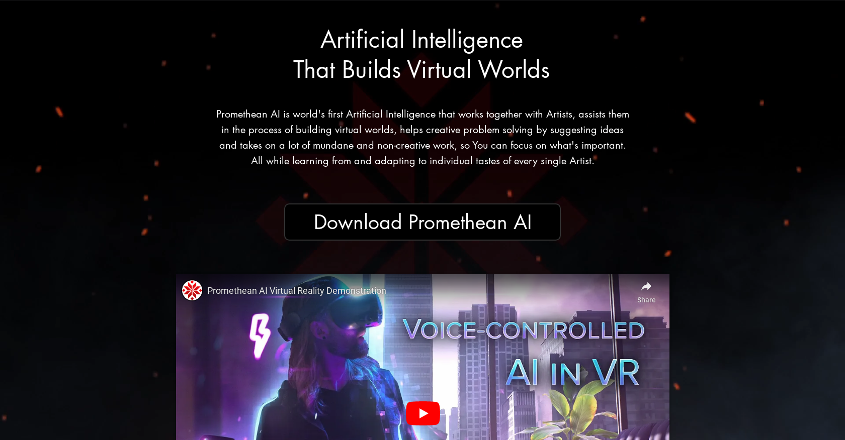 PrometheanAI - Screenshot showing the interface and features of this AI tool