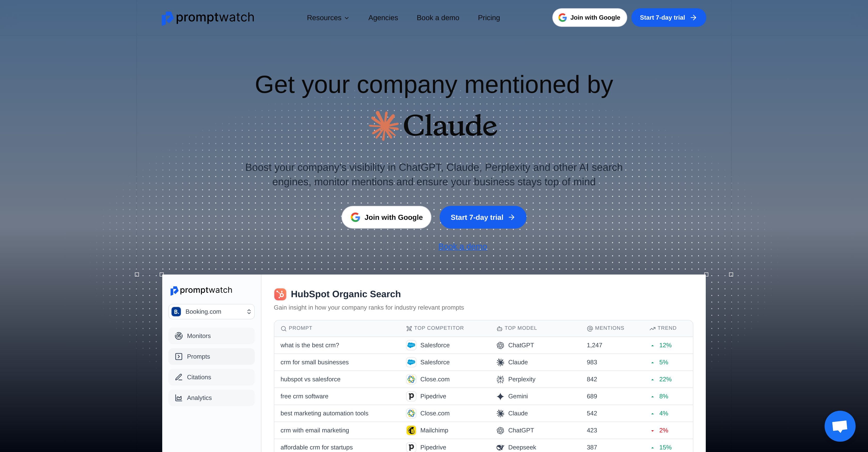 Promptwatch - Screenshot showing the interface and features of this AI tool