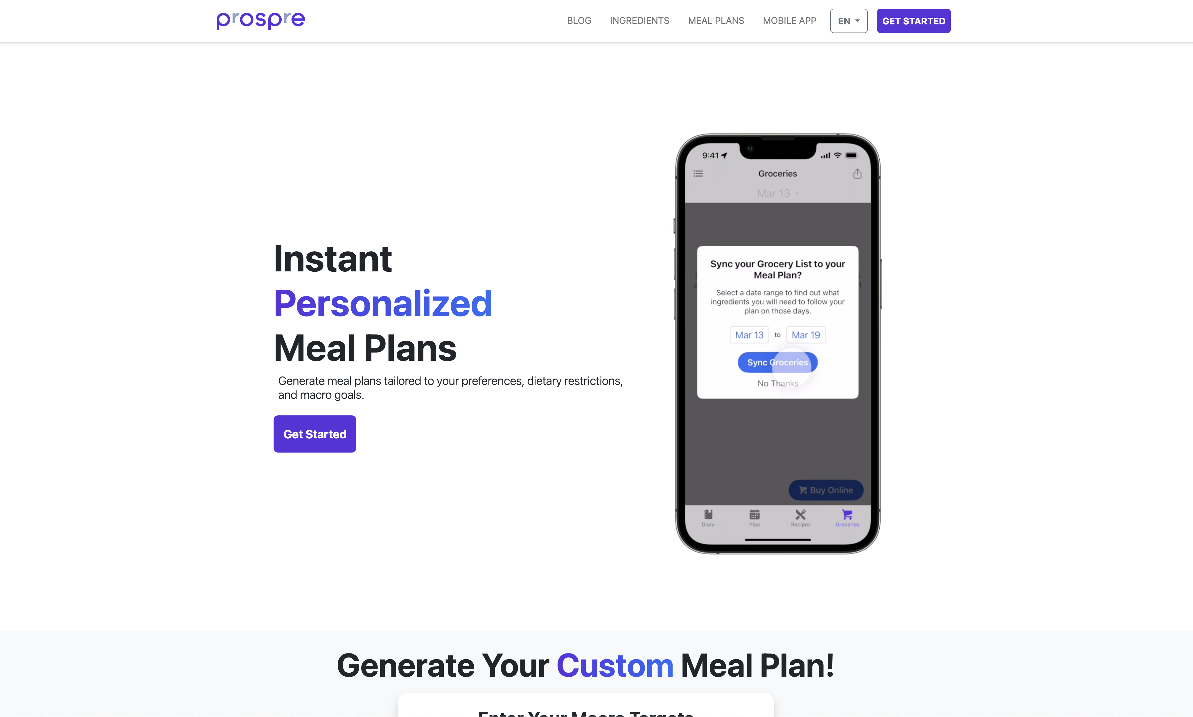 Prospre - Screenshot showing the interface and features of this AI tool
