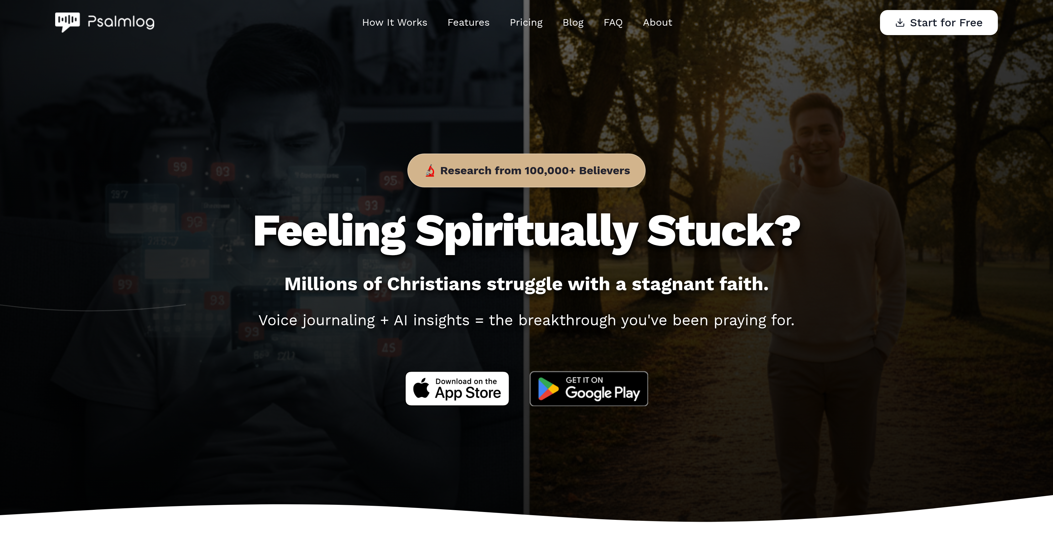 Psalmlog - Screenshot showing the interface and features of this AI tool